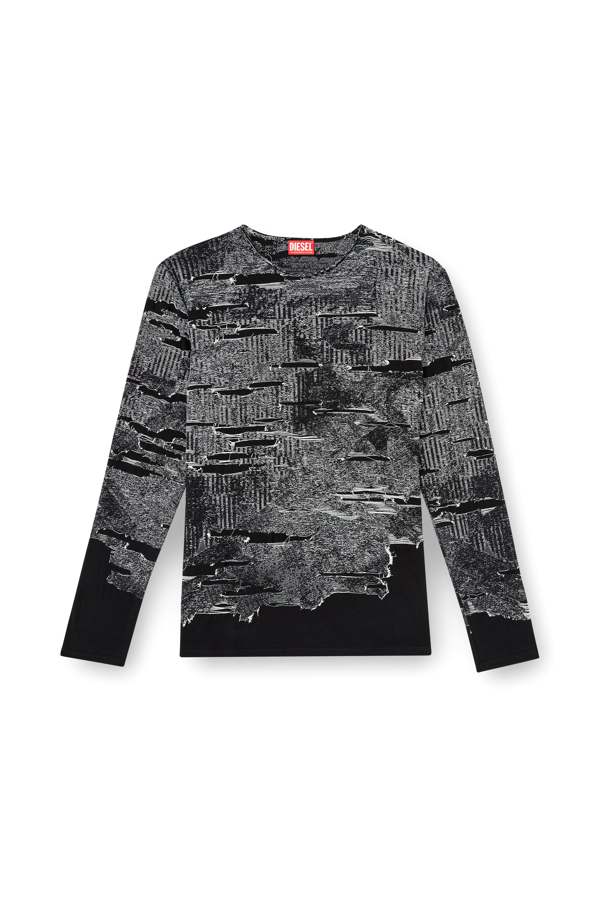 Diesel - K-CADMO, Maglia con effetto distressed Uomo in Nero - 3