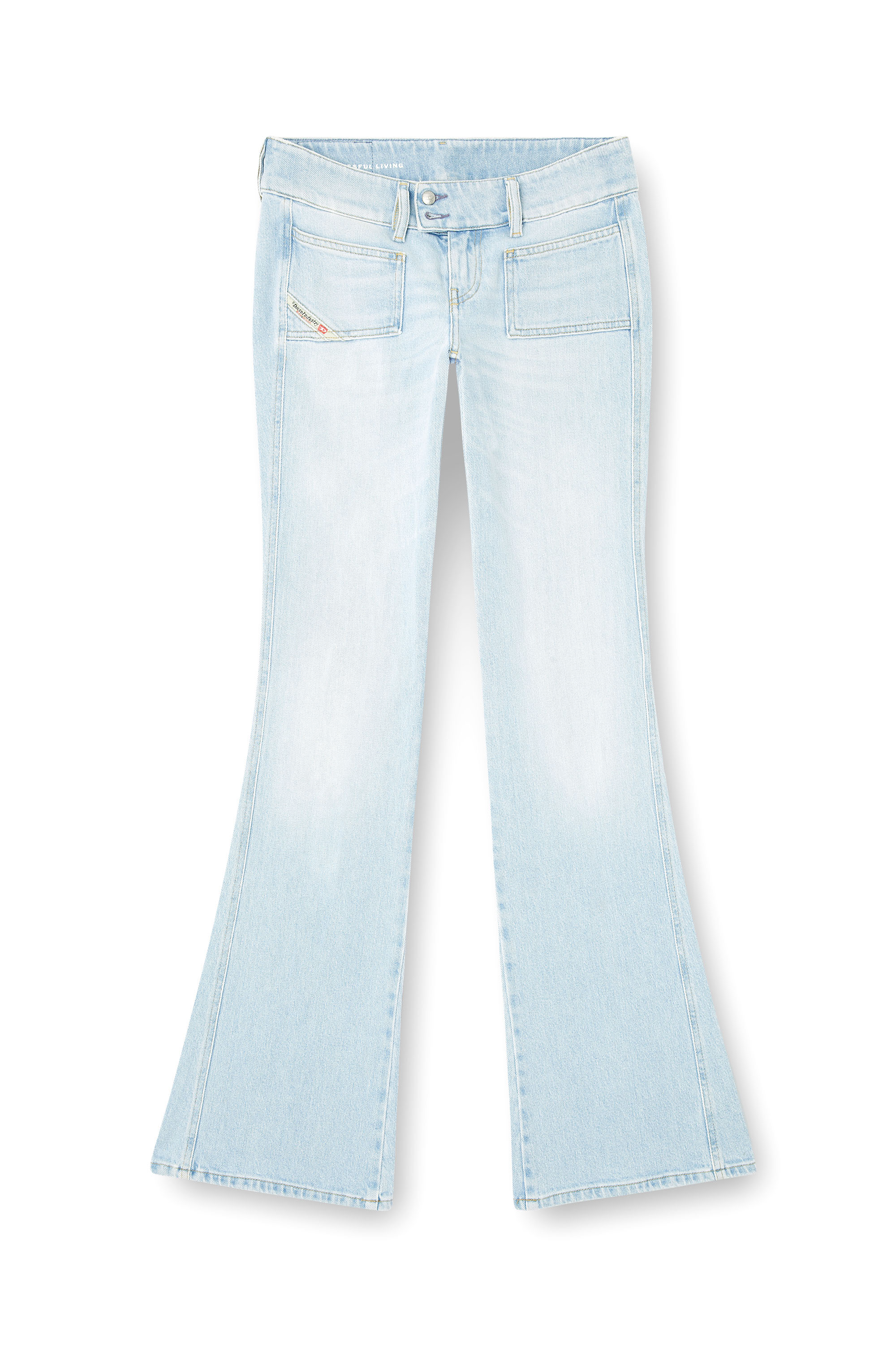 Diesel - Damen Bootcut Jeans D-Hush 09M11, Hellblau - 3