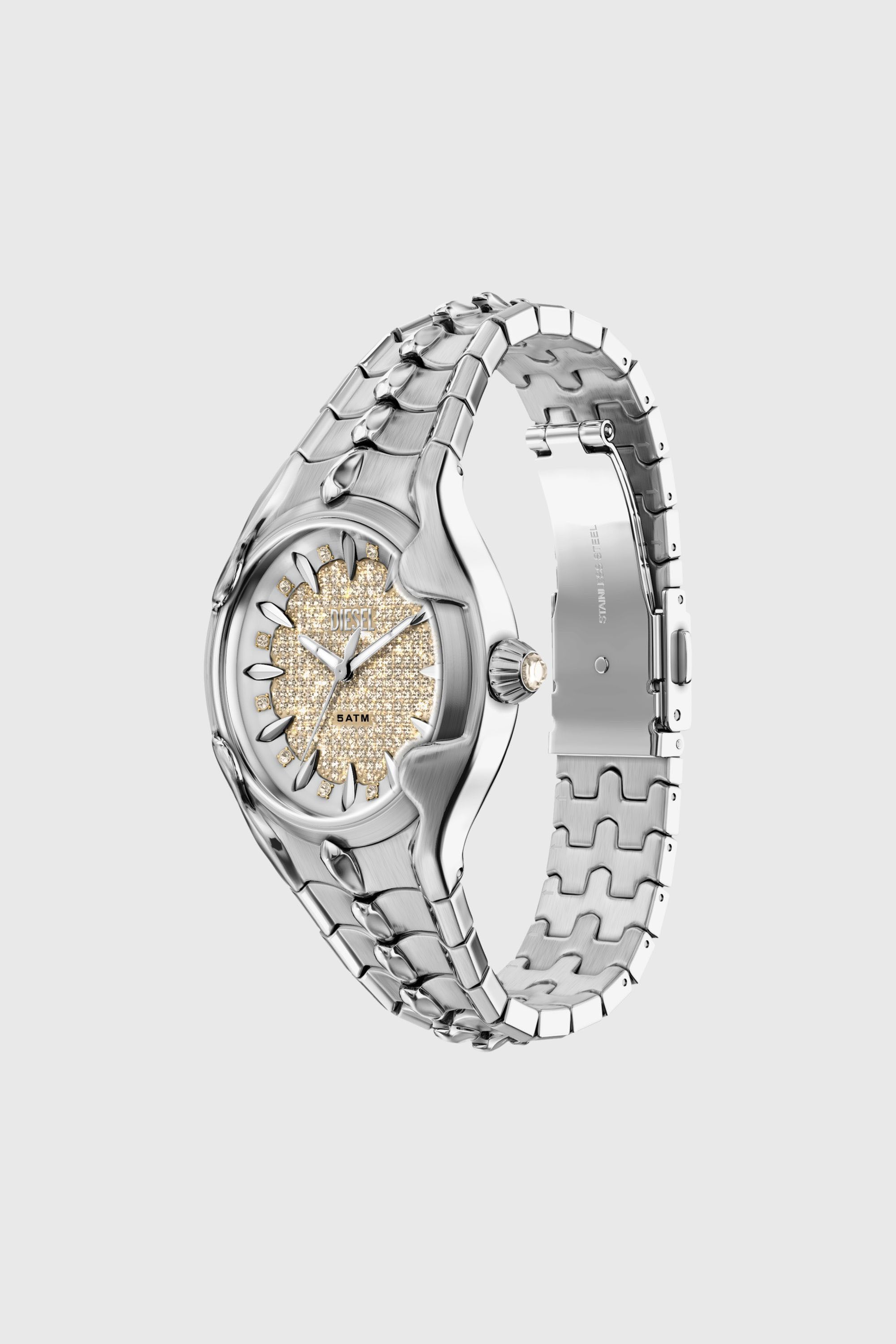 Diesel - DZ5631 WATCH, Montre Vert en acier inoxydable Homme in Gris argent&eacute; - 2