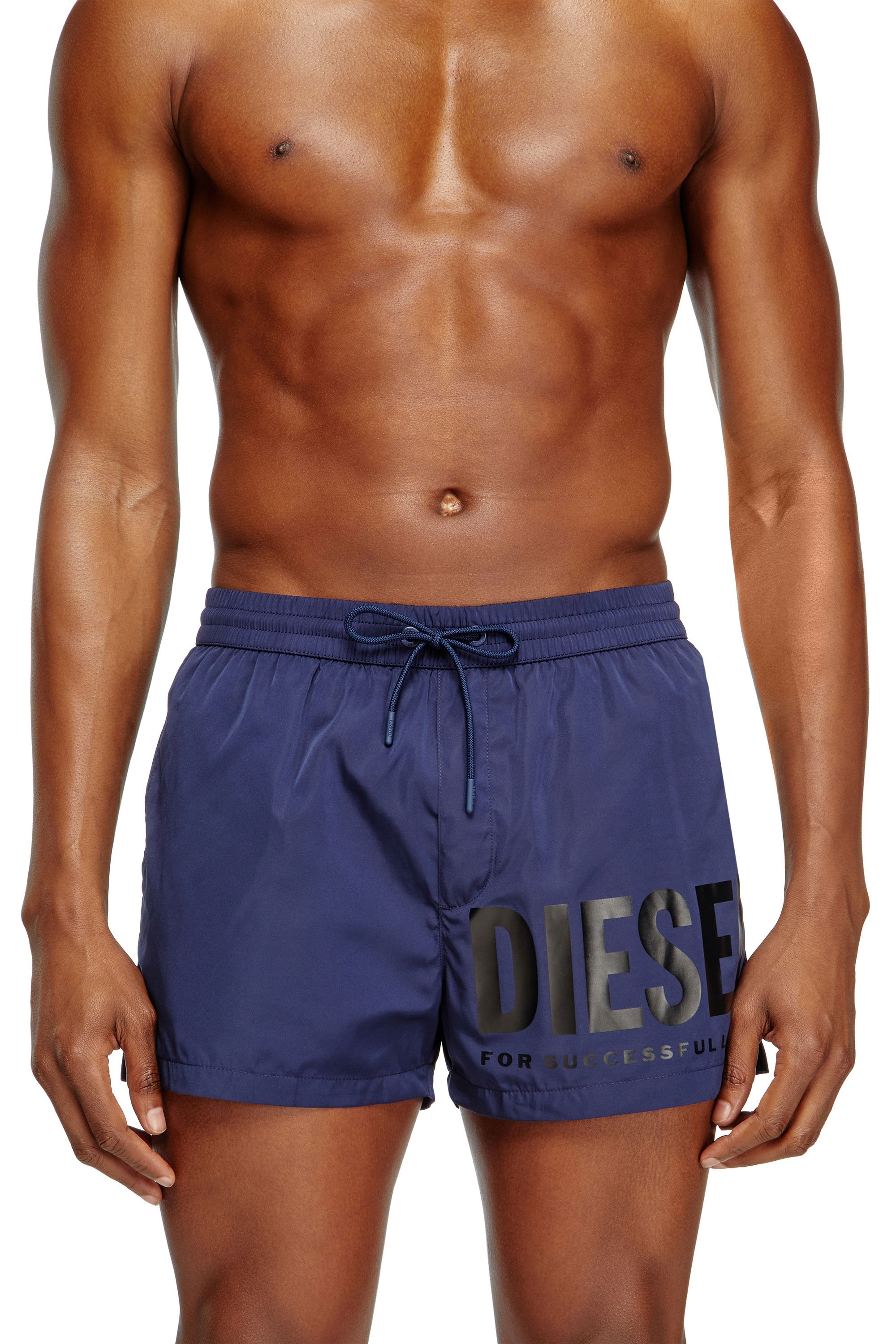 Diesel - MARIO-34-D-CORE, Boxer da mare con stampa logo Uomo in Blu - 2