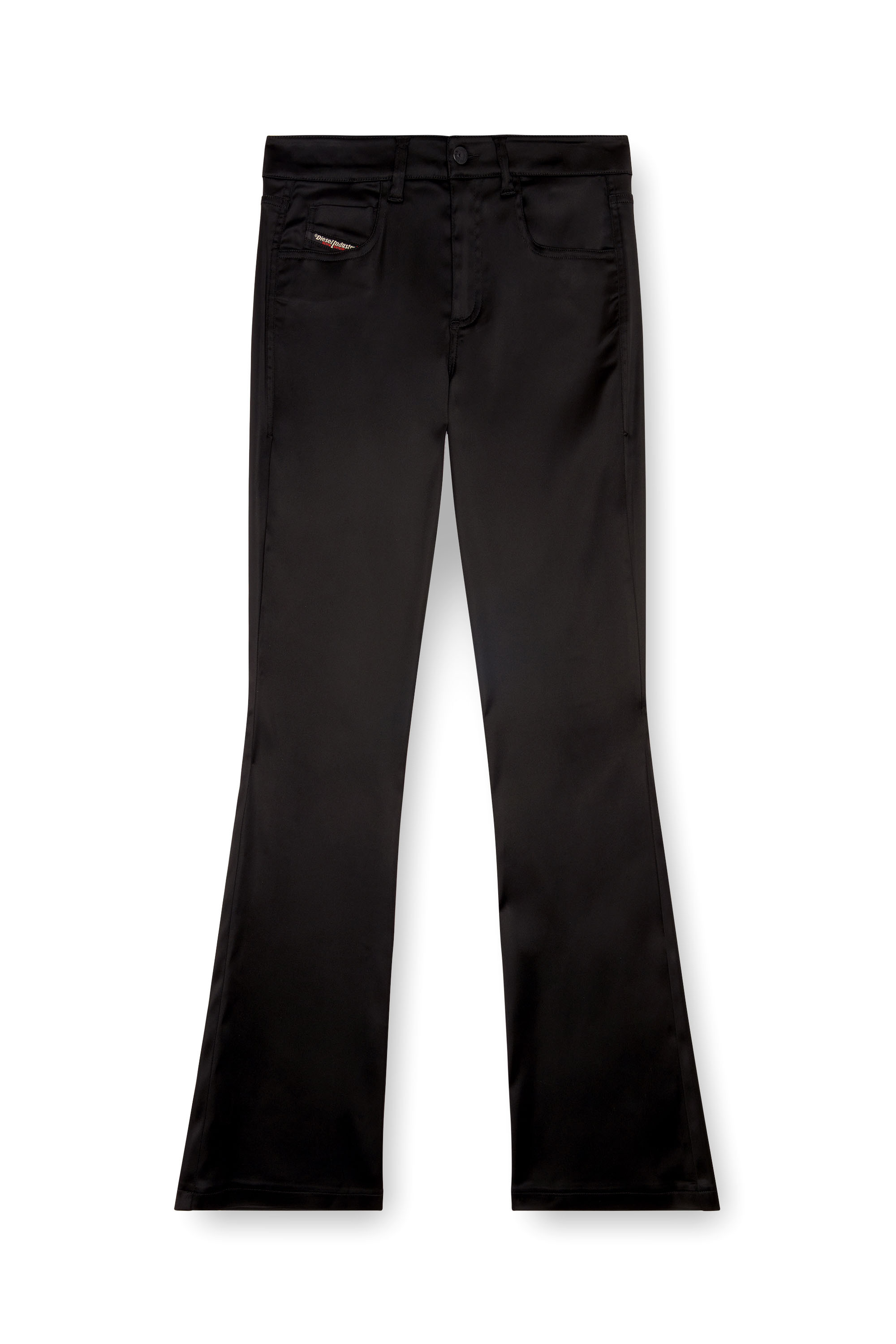 Diesel - P-EBBEY, Pantalon à 5 poches en satin stretch Femme in Noir - 3