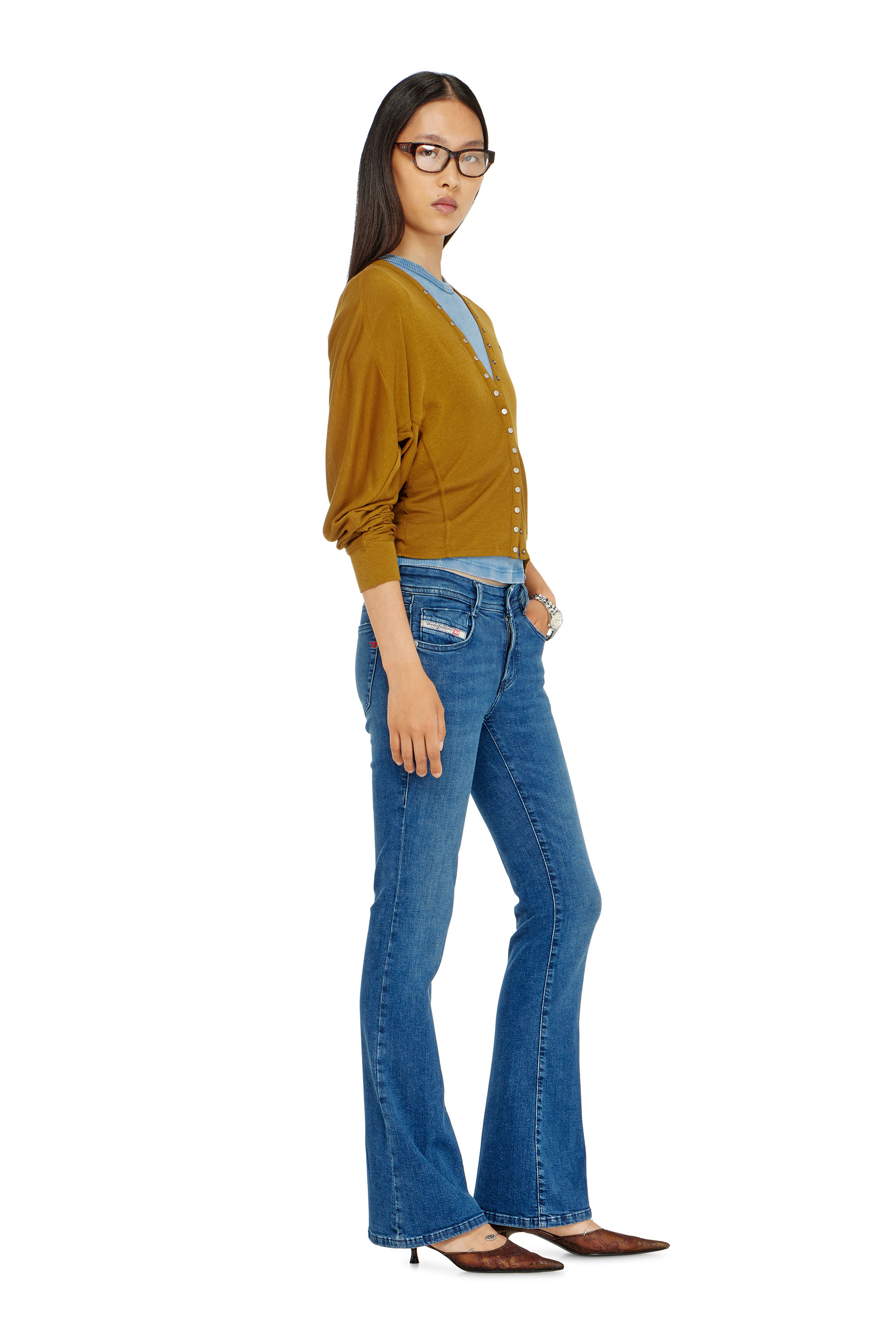 Diesel - Bootcut Jeans 1969 D-Ebbey 0ADBB Donna, Blu medio - Image 2