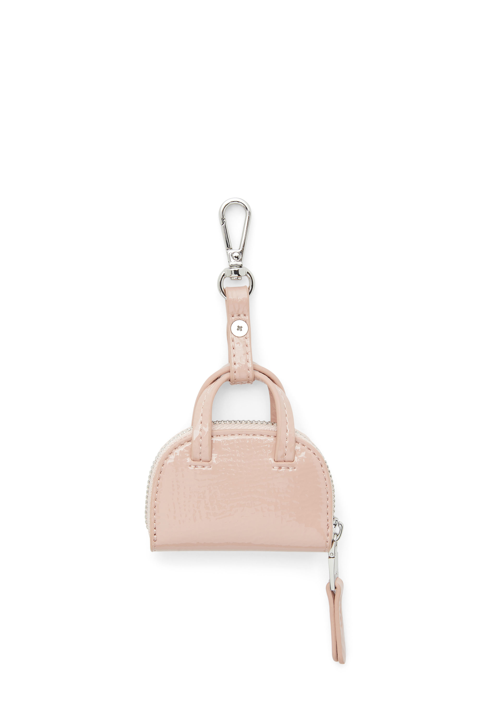Diesel - 1DR DOME CHARMS, Porte-clés en naplak froissé et brillant Femme in Rose - 3