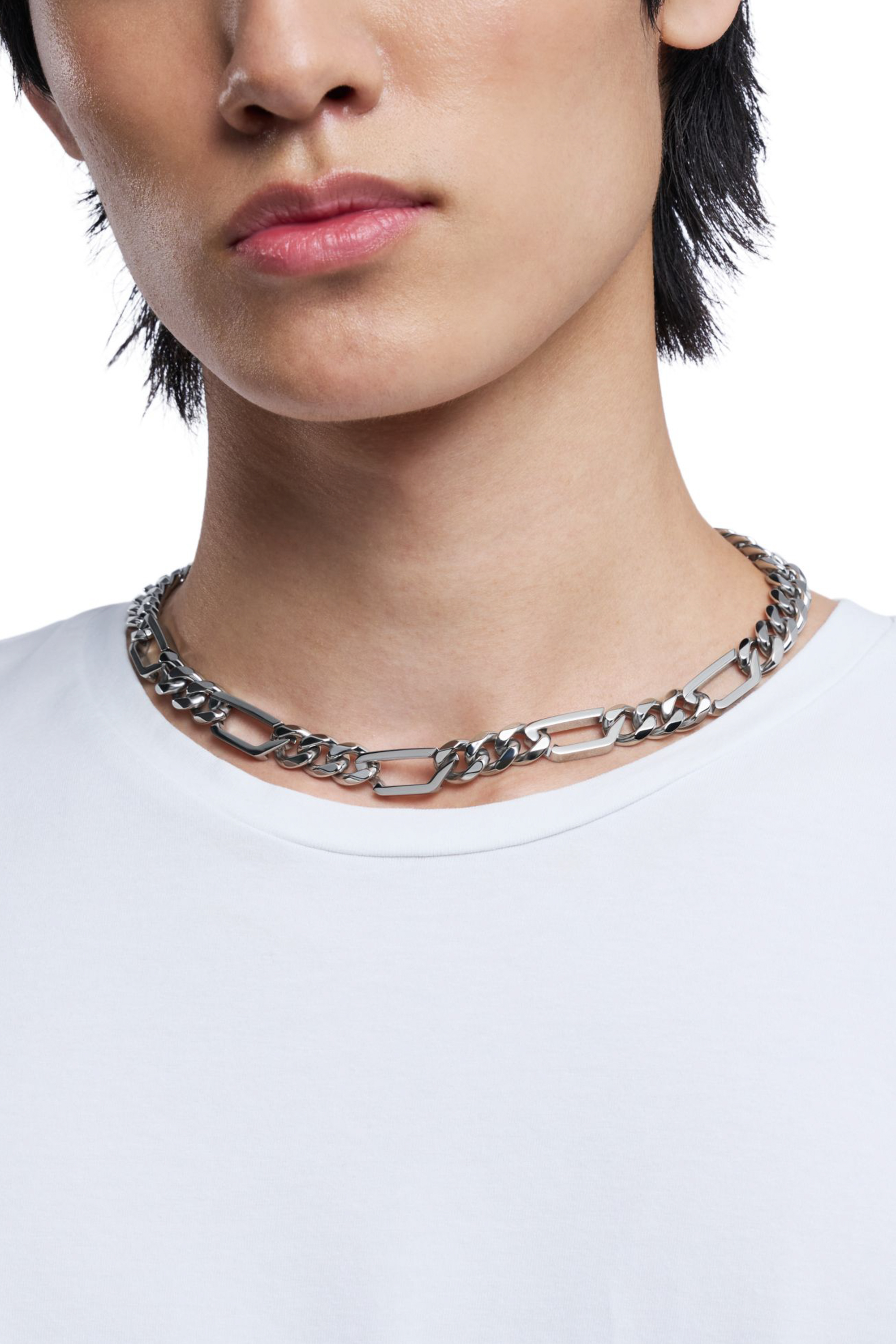 Diesel - DX1626040 JEWELLERY, Collana a catena in acciaio Unisex in Argento - 4