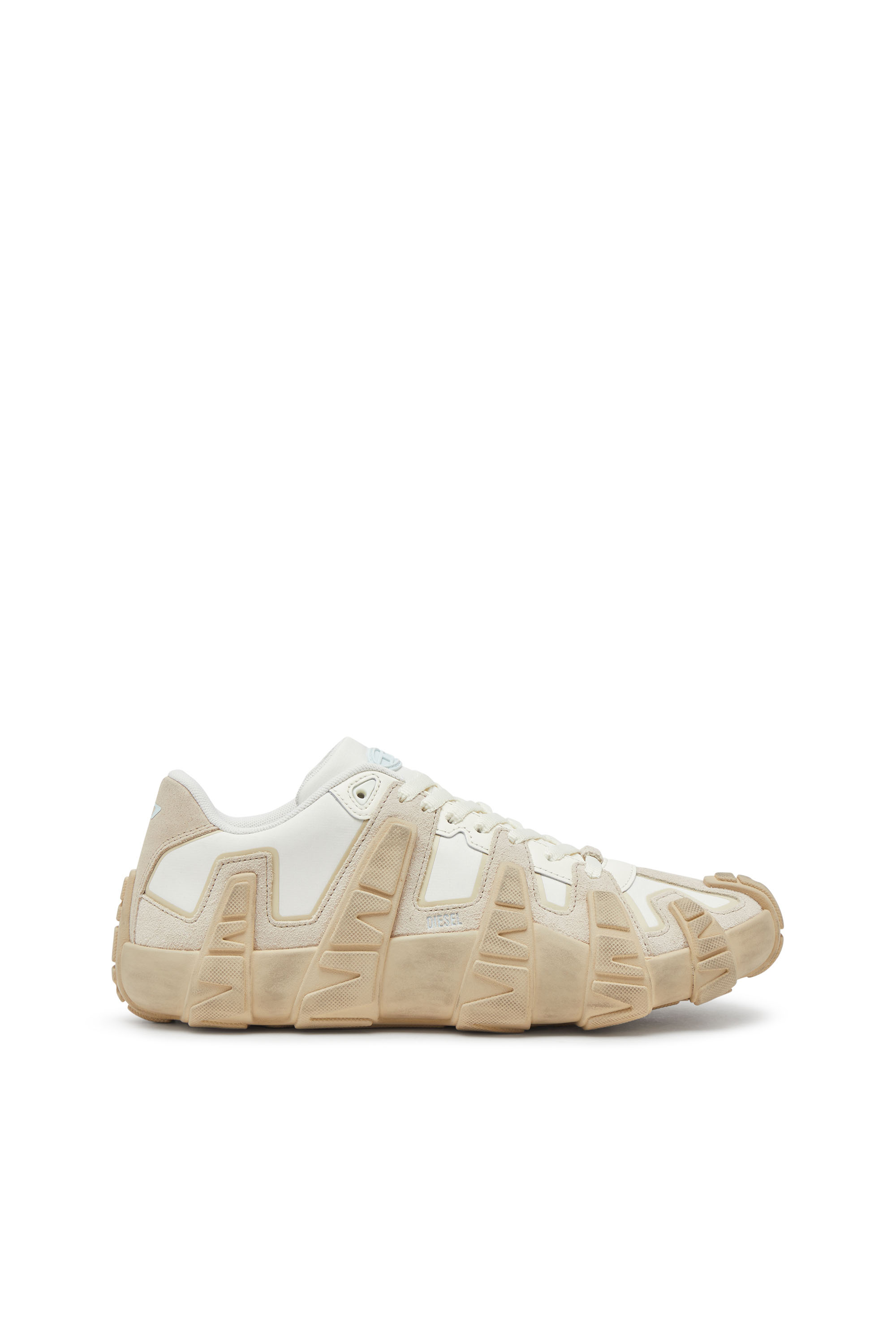 Diesel - S-D-GRIFFE LOW, Herren S-D-Griffe - Turnschuhe aus Nylon in Weiss/Beige - 1