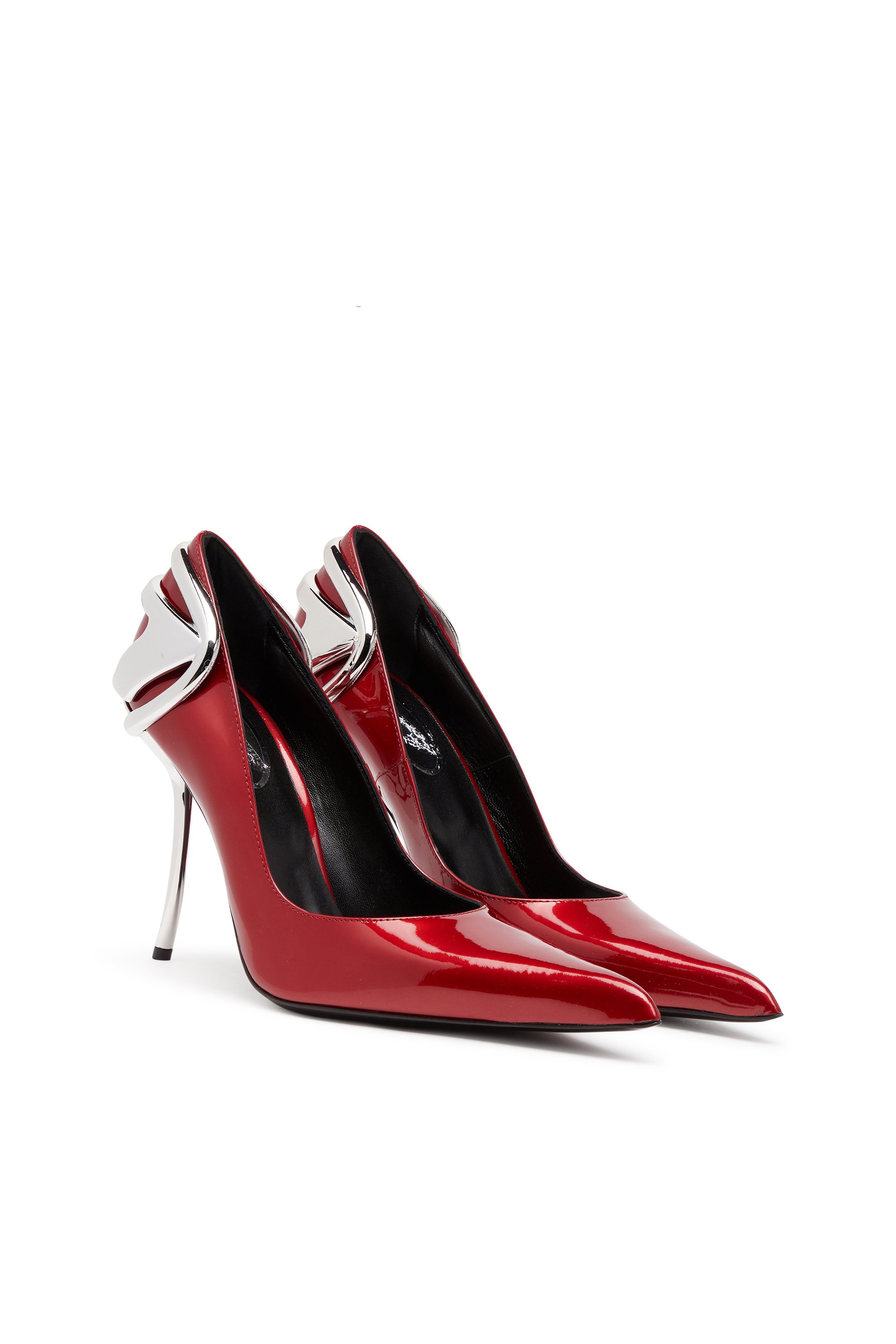 Diesel - D-TEN&HALF P, Damen D-Ten&Half-Pumps aus Lackleder mit Oval D-Absatz in Rot - 2