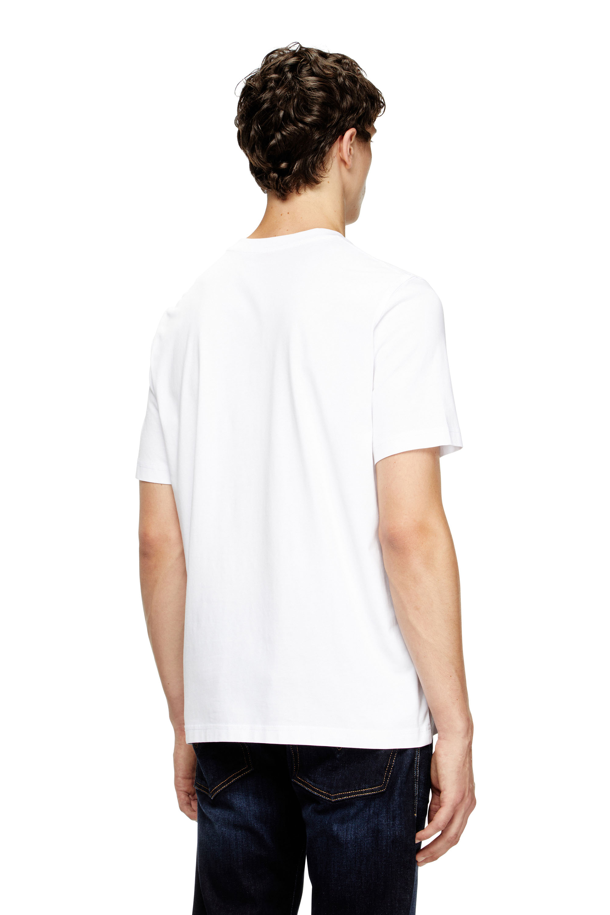 Diesel - T-ADJUST-Q7, T-shirt avec logo Diesel effet flou Homme in Blanc - 4