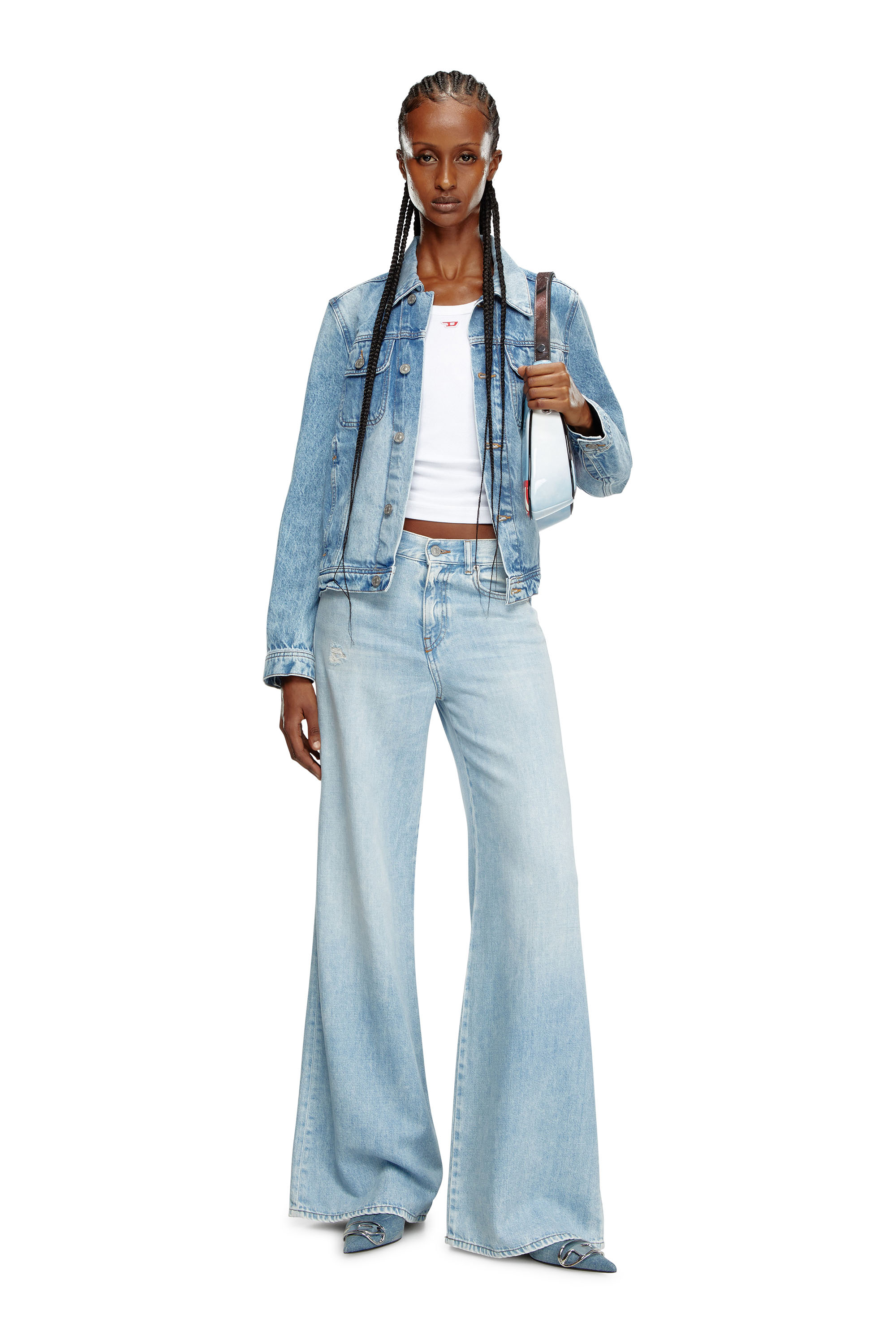 Diesel - Flare Jeans 1978 D-Akemi 068MQ Femme, Bleu Clair - Image 4