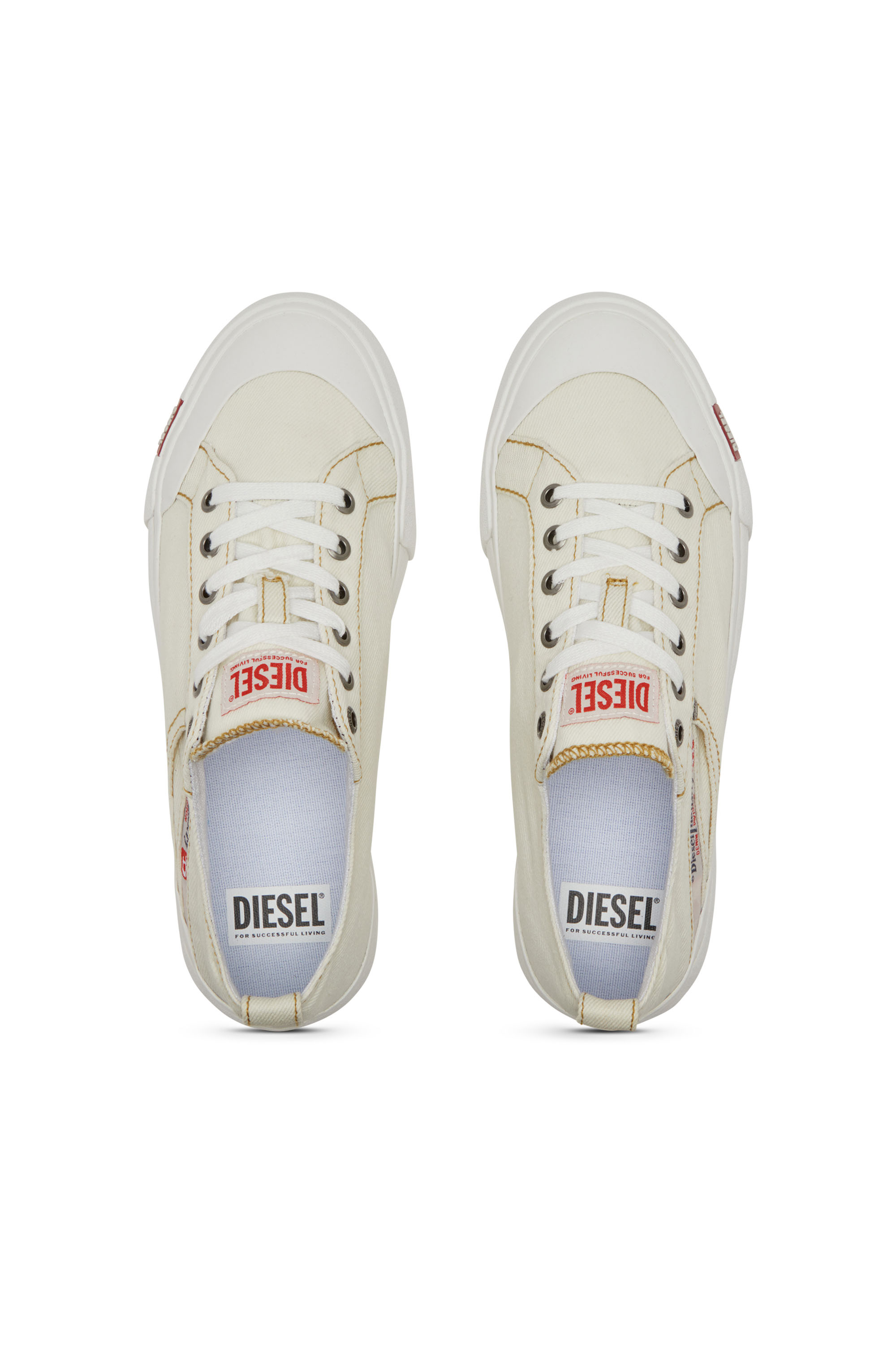 Diesel - S-ATHOS NMD LOW W, S-Athos-Sneaker in denim con taschino Donna in Bianco - 6