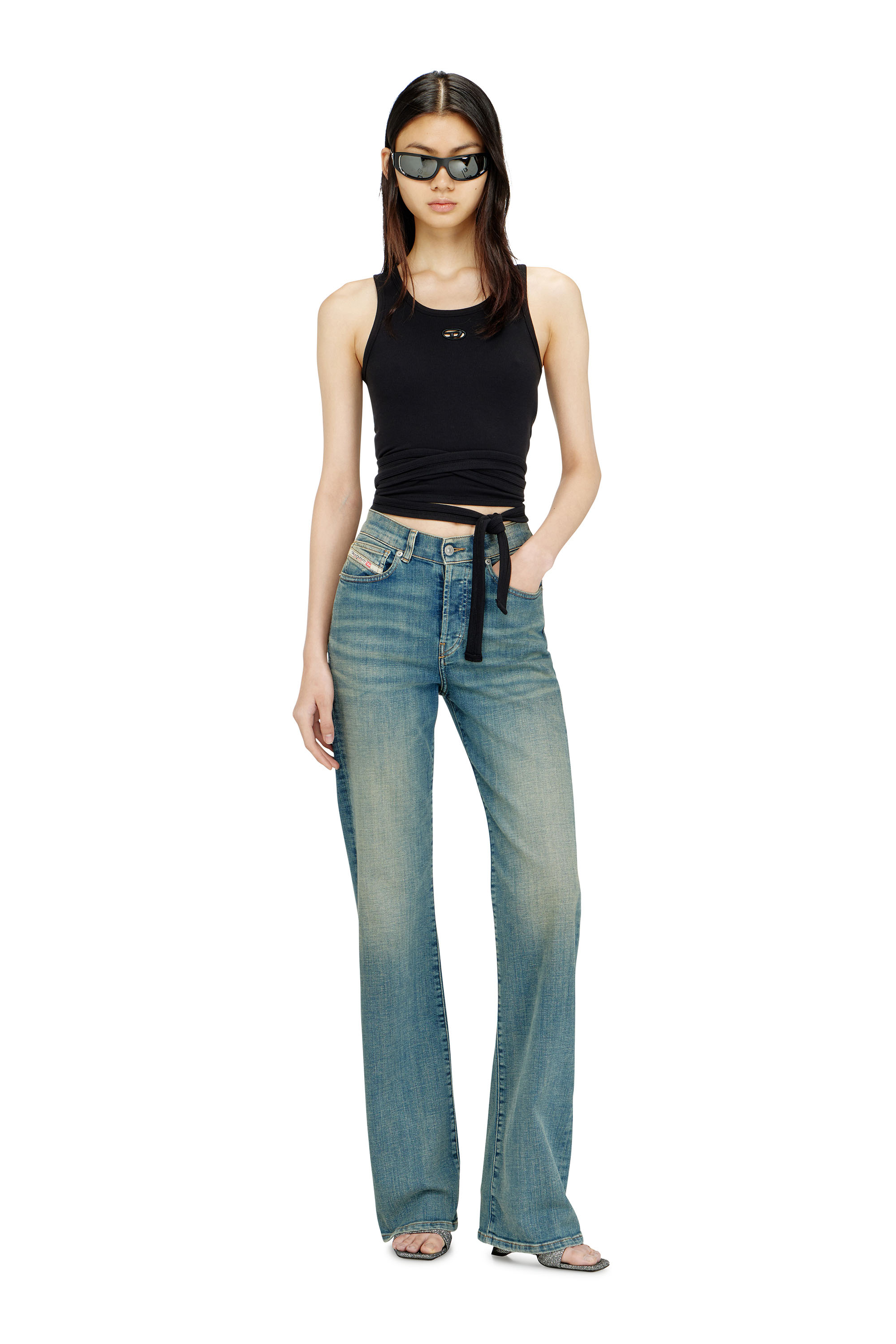 Diesel - T-ANKY-TAIL-S1, Crop top con design avvolgente Donna in ToBeDefined - 2