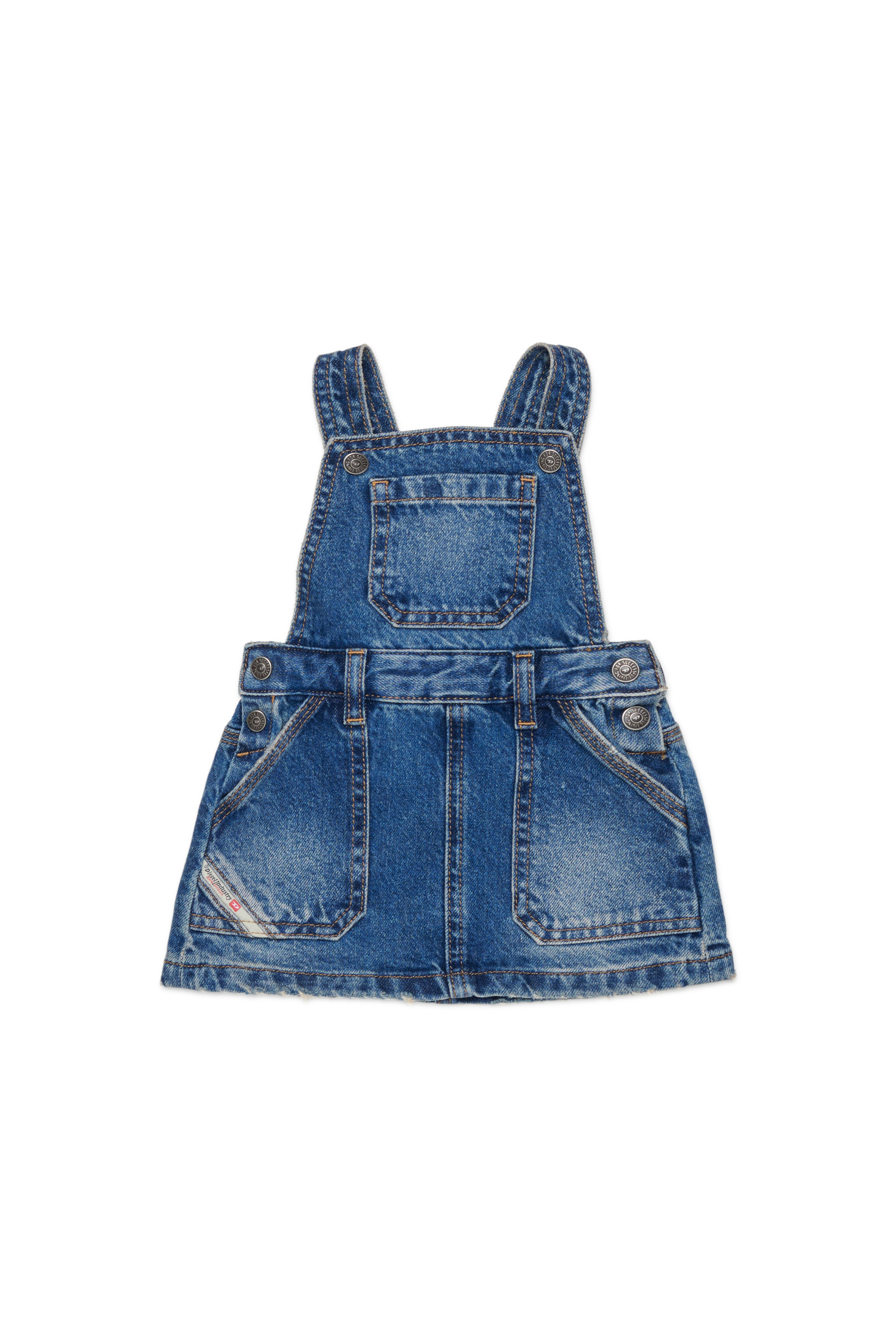 Diesel - JUMIB, Damen Denim-Latzkleid in Mittelblau - 1