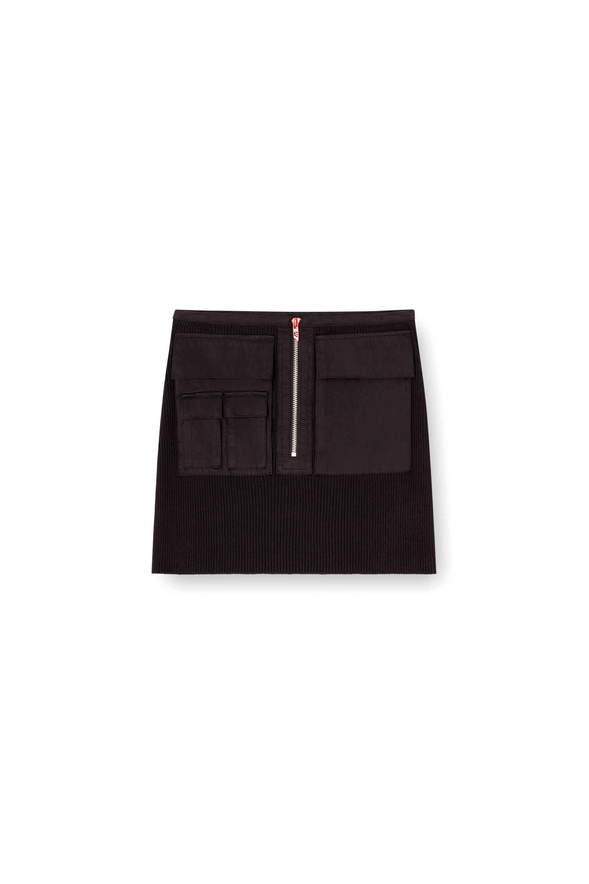 Diesel - M-MERYN-SHORT, Minigonna a costine con tasche cargo Donna in Nero - 3