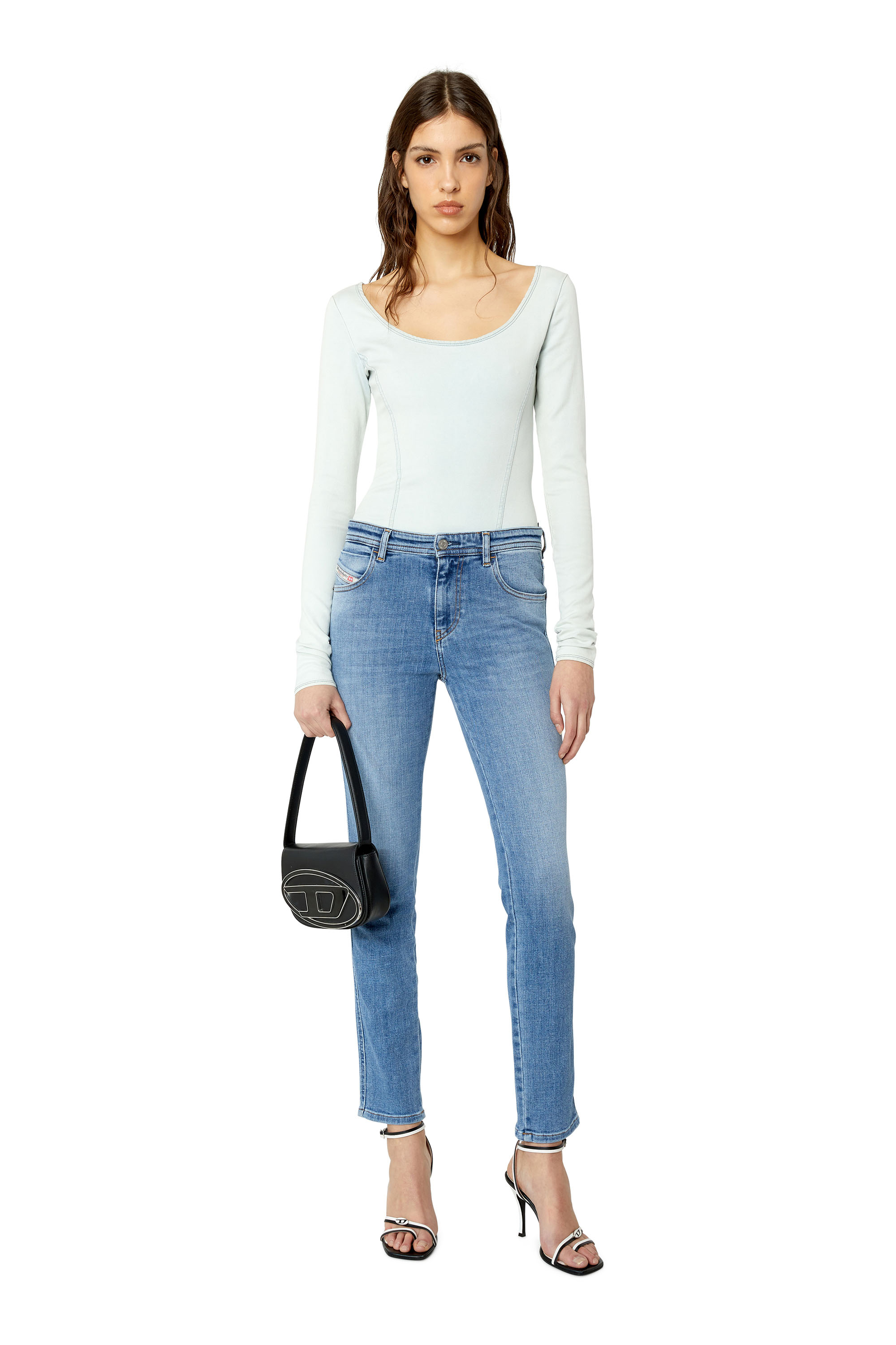 Diesel - Skinny Jeans 2015 Babhila 09C01, Bleu moyen - Image 4