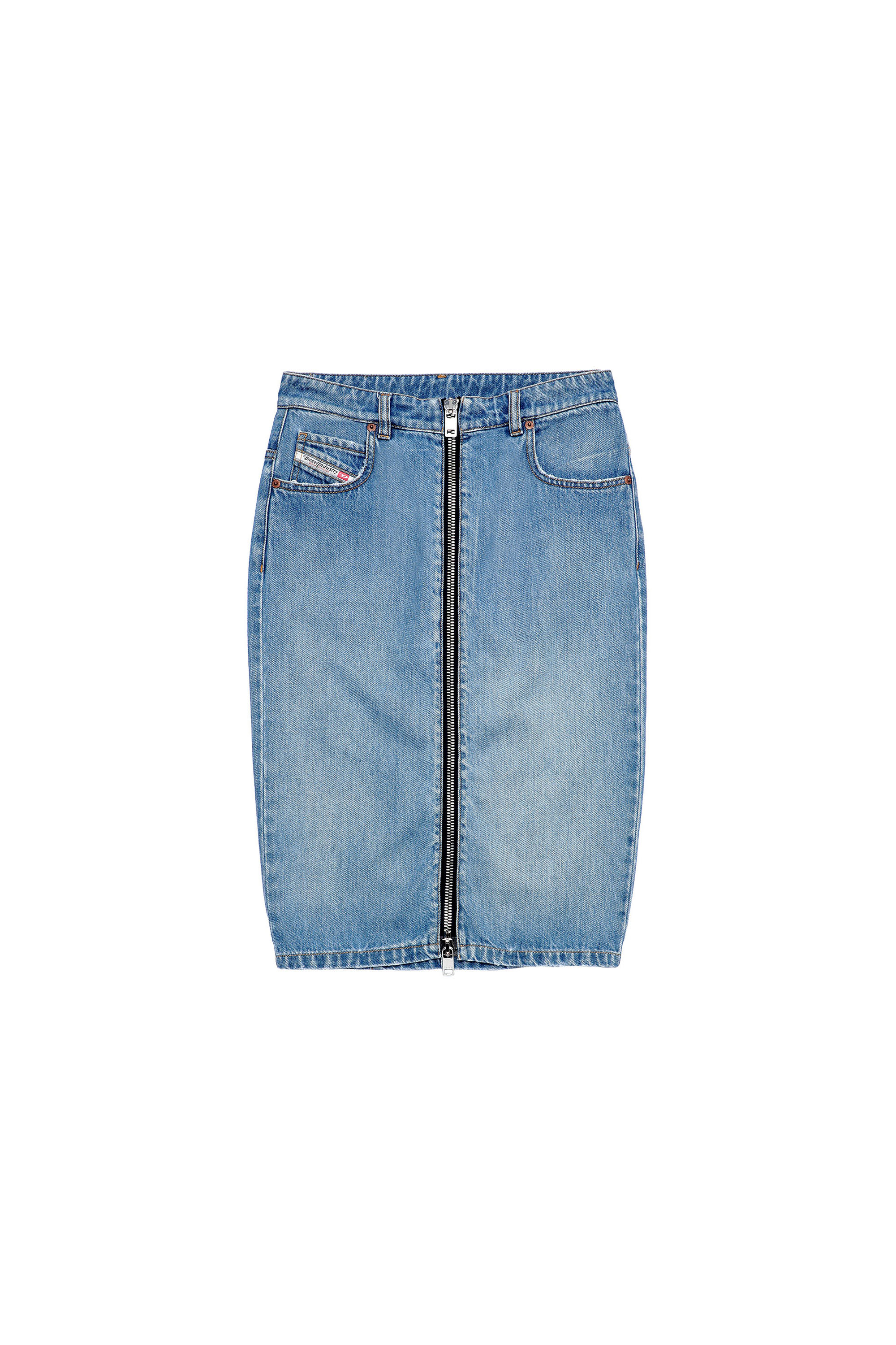 DE-PENCIL-ZIP, Bleu Clair - Jupes