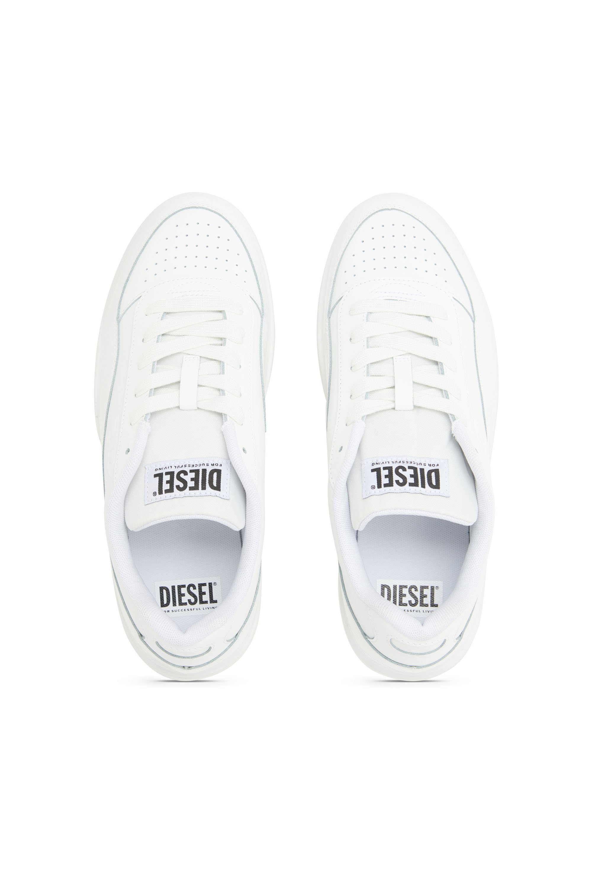 Diesel - S-TRACKER-D LOW, S-Tracker-D-Sneaker in pelle con strato in silicone Uomo in Bianco - 5