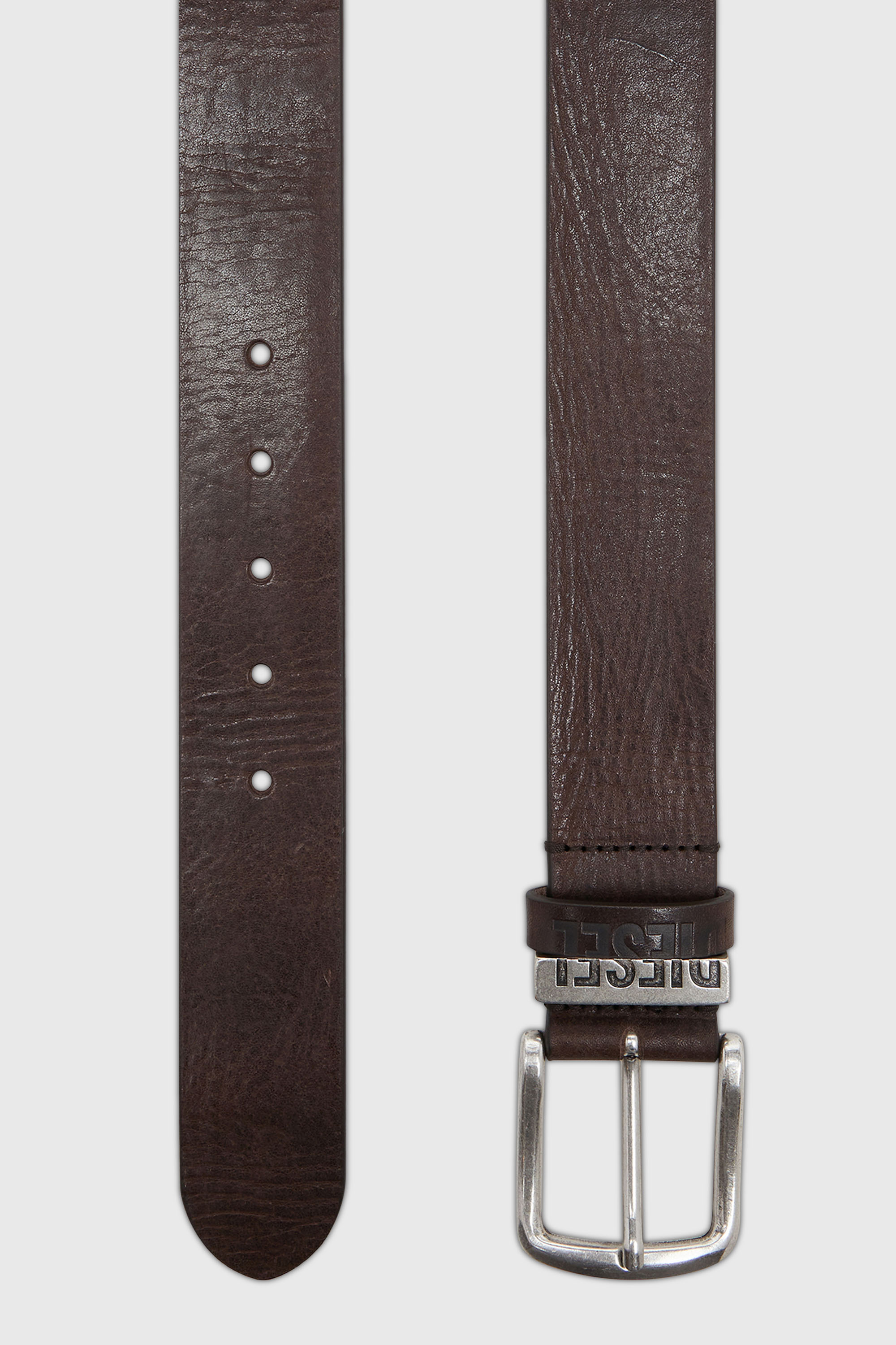 Diesel - B-VISIBLE, Ceinture 3.9 cm avec passants contrast&eacute;s Homme in Marron - 2
