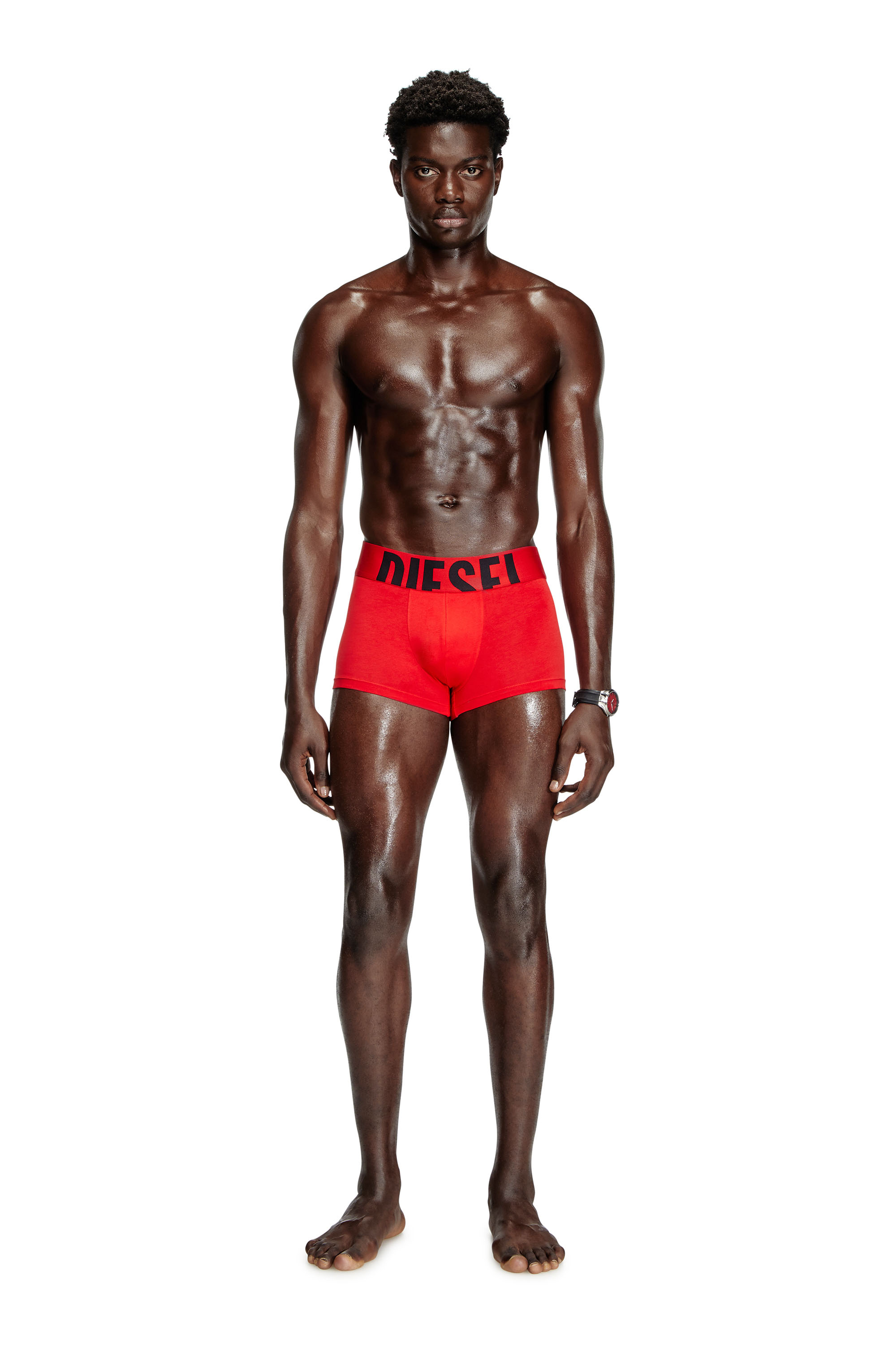 Diesel - UMBX-DAMIENTHREEPACK-5.5EL, Herren Retropants im Dreierpack aus Baumwollstretch in Rot/Schwarz - 4