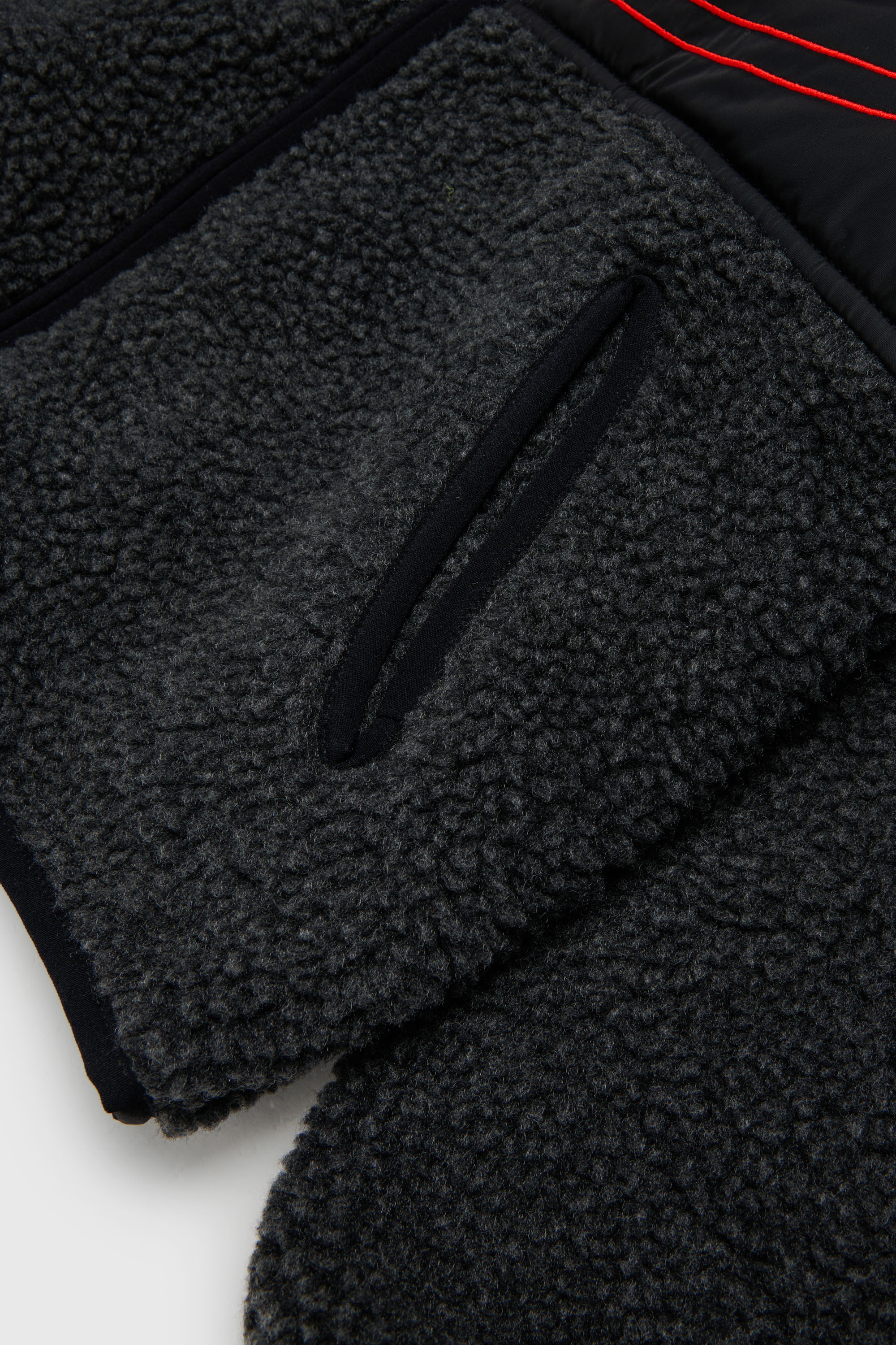 Diesel - JSHEAR, Veste &agrave; capuche en nylon et polaire teddy Homme in Noir - 4