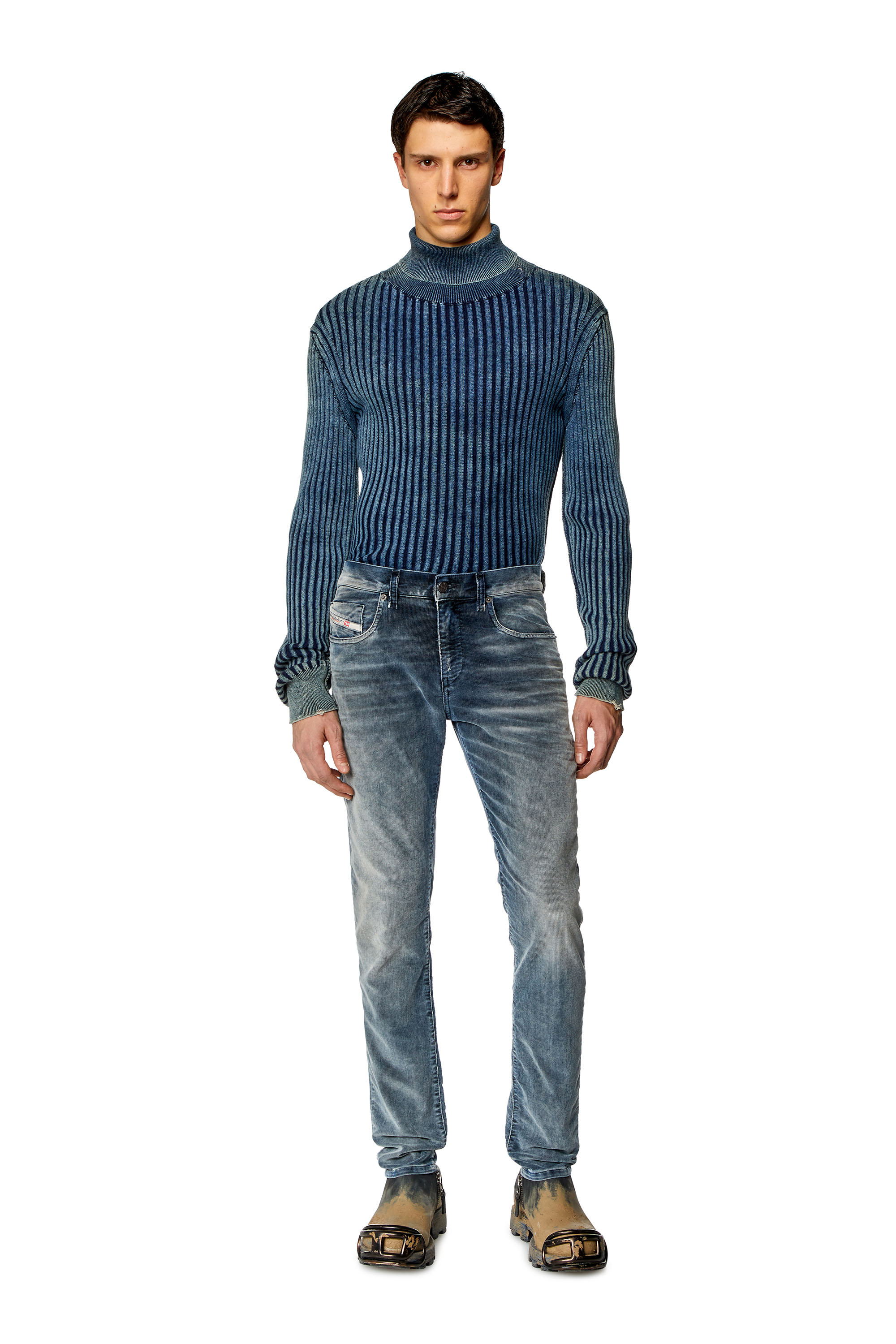 Diesel - Slim Jeans 2019 D-Strukt 068JF, Bleu Foncé - Image 1