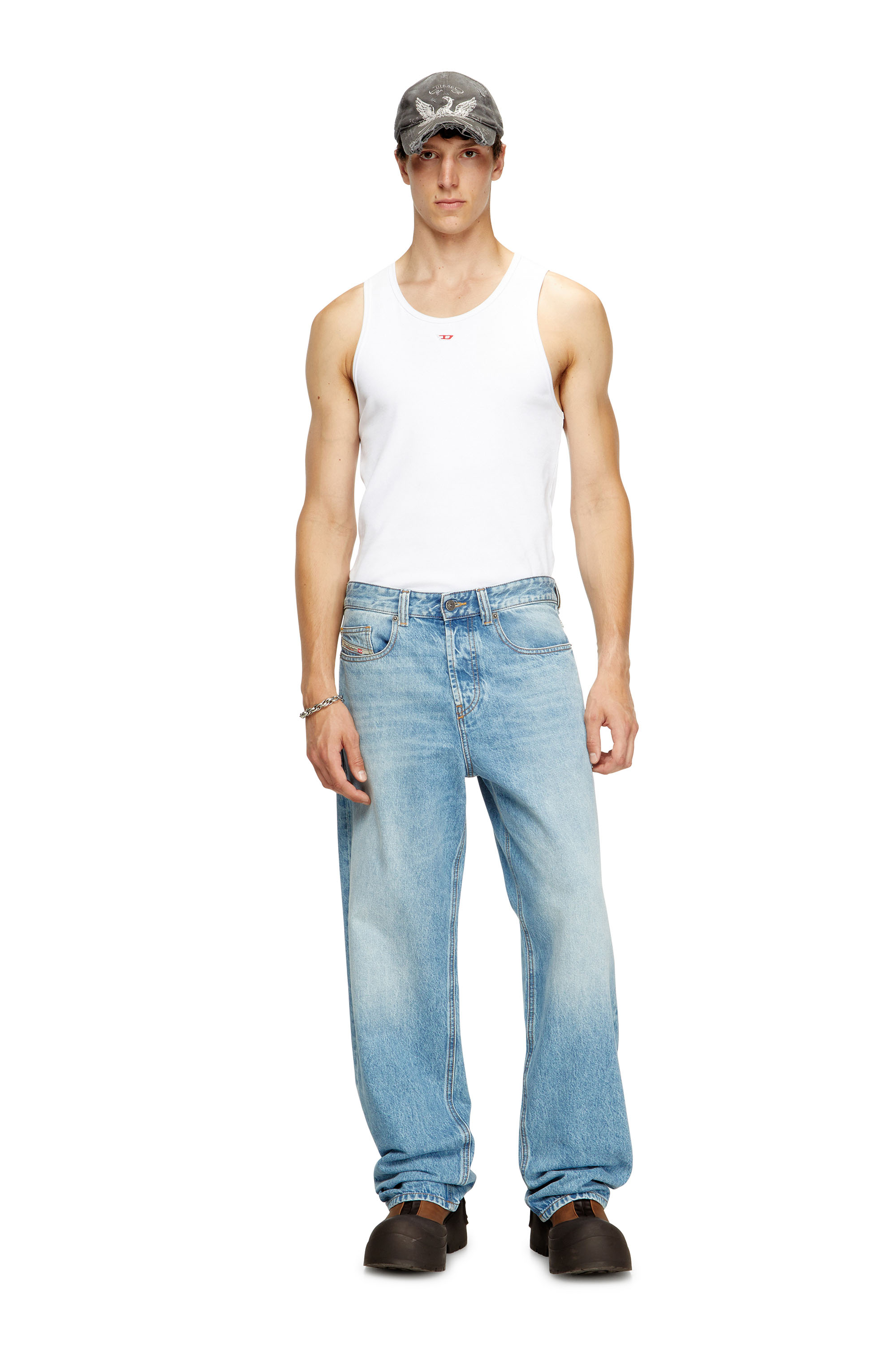 Diesel - T-LIFTY-D, Canotta con mini logo D applicato Uomo in Bianco - 2
