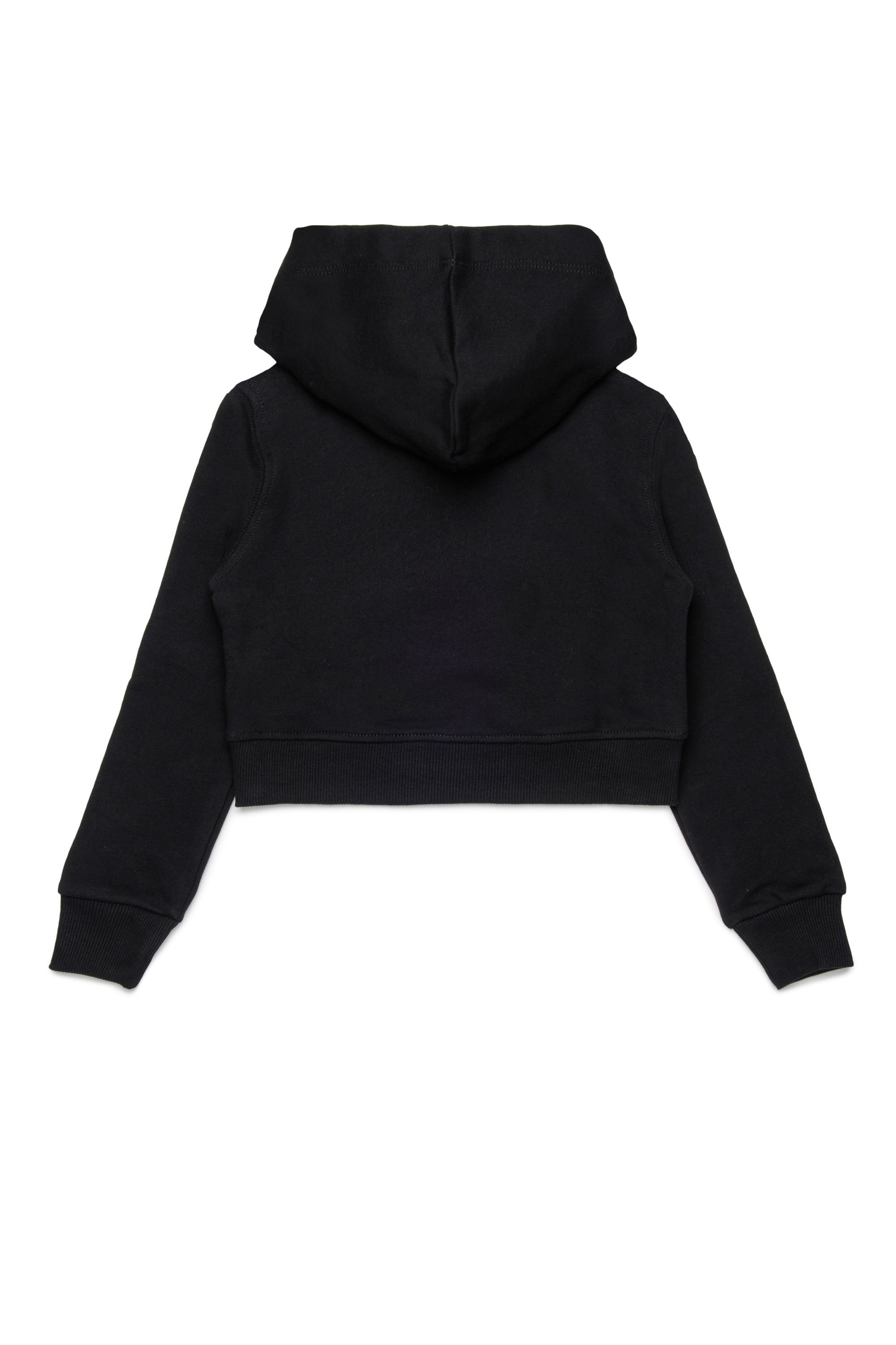 Diesel - SCUOREHOOD, Damen Kurzer Kapuzenpullover mit Herz-Logo in Schwarz - 2