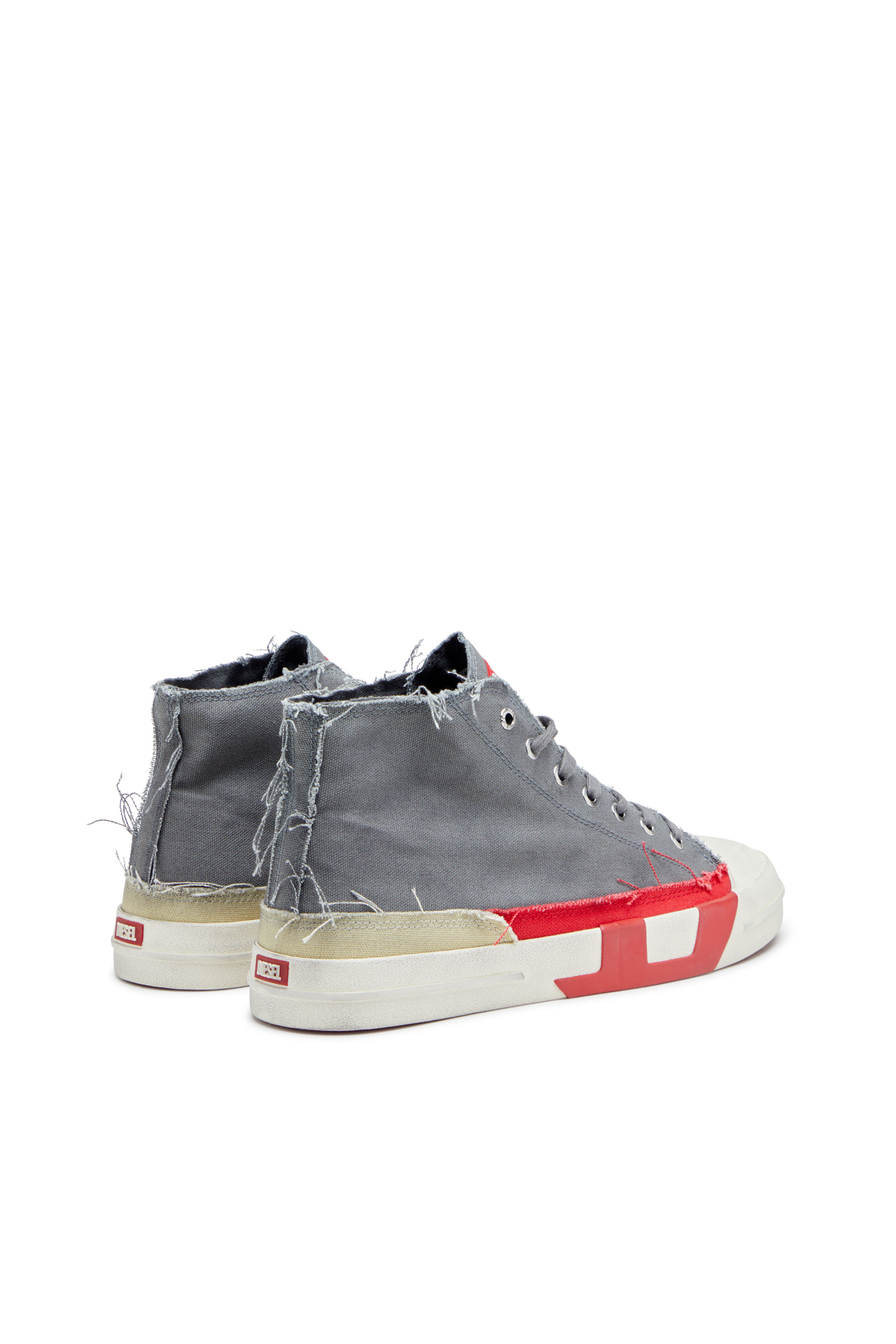 Diesel - S-D-VERSE MID, S-D-Verse-Sneakers montantes en toile à effet sali Homme in Polychrome - 3