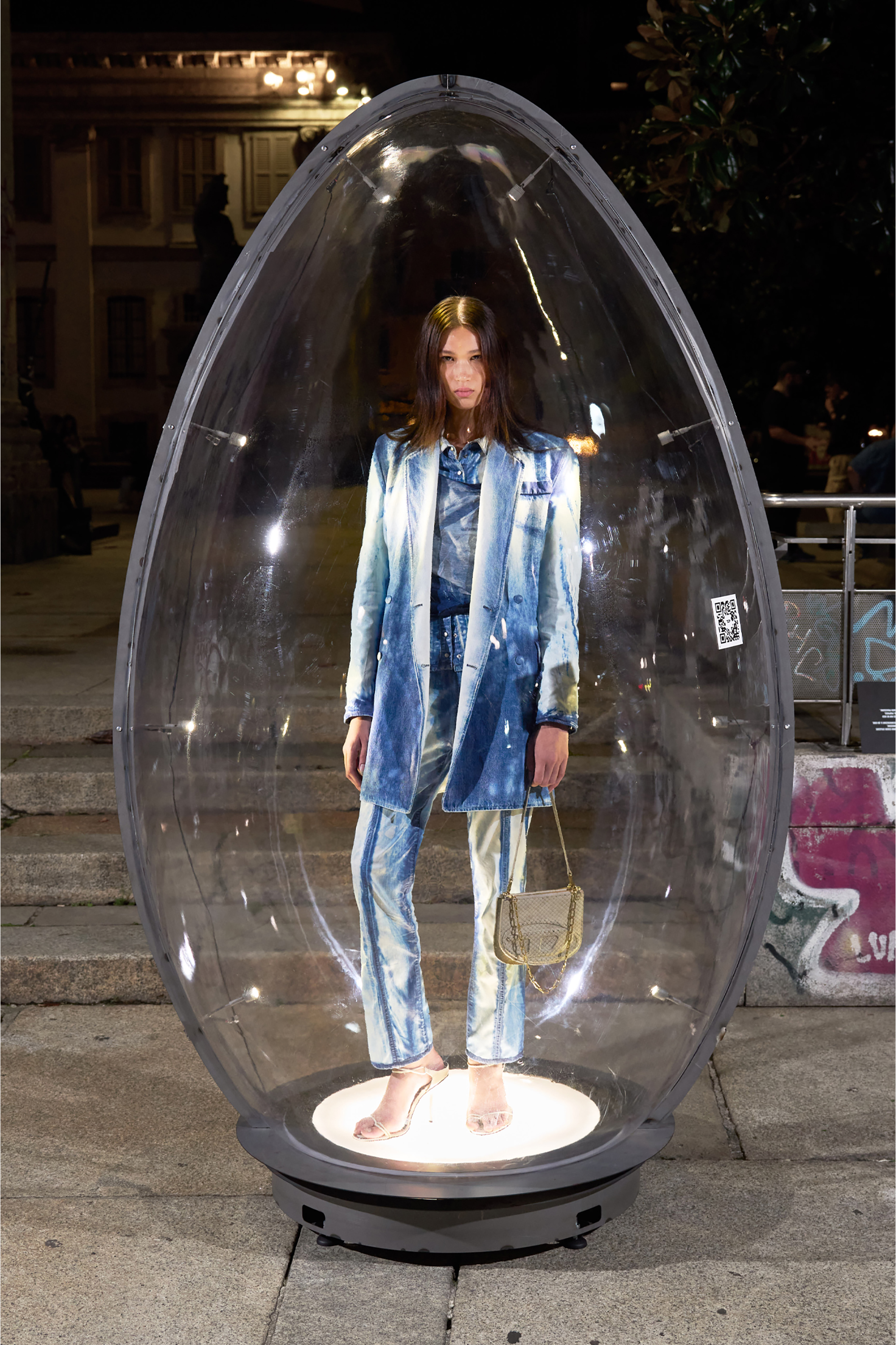 Diesel - DE-LUMEA-FSI1, Blazer en denim X-Ray Femme in Bleu - 4