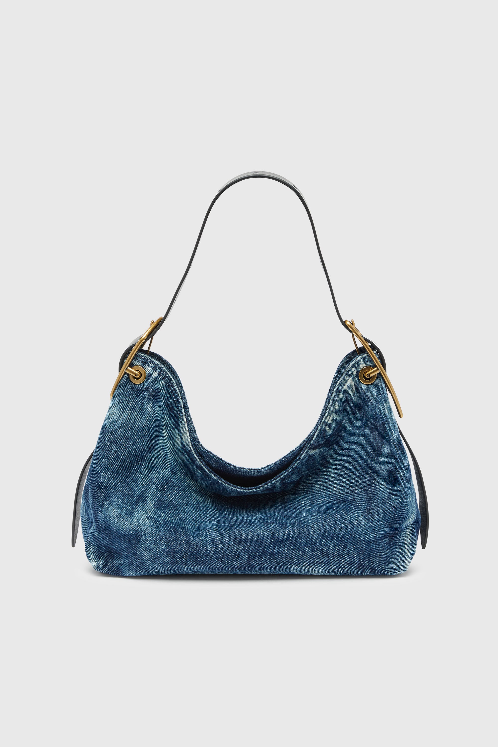 Diesel - D-LINE HOBO S, Damen D-Line-Denim Schultertasche in Mittelblau - 2