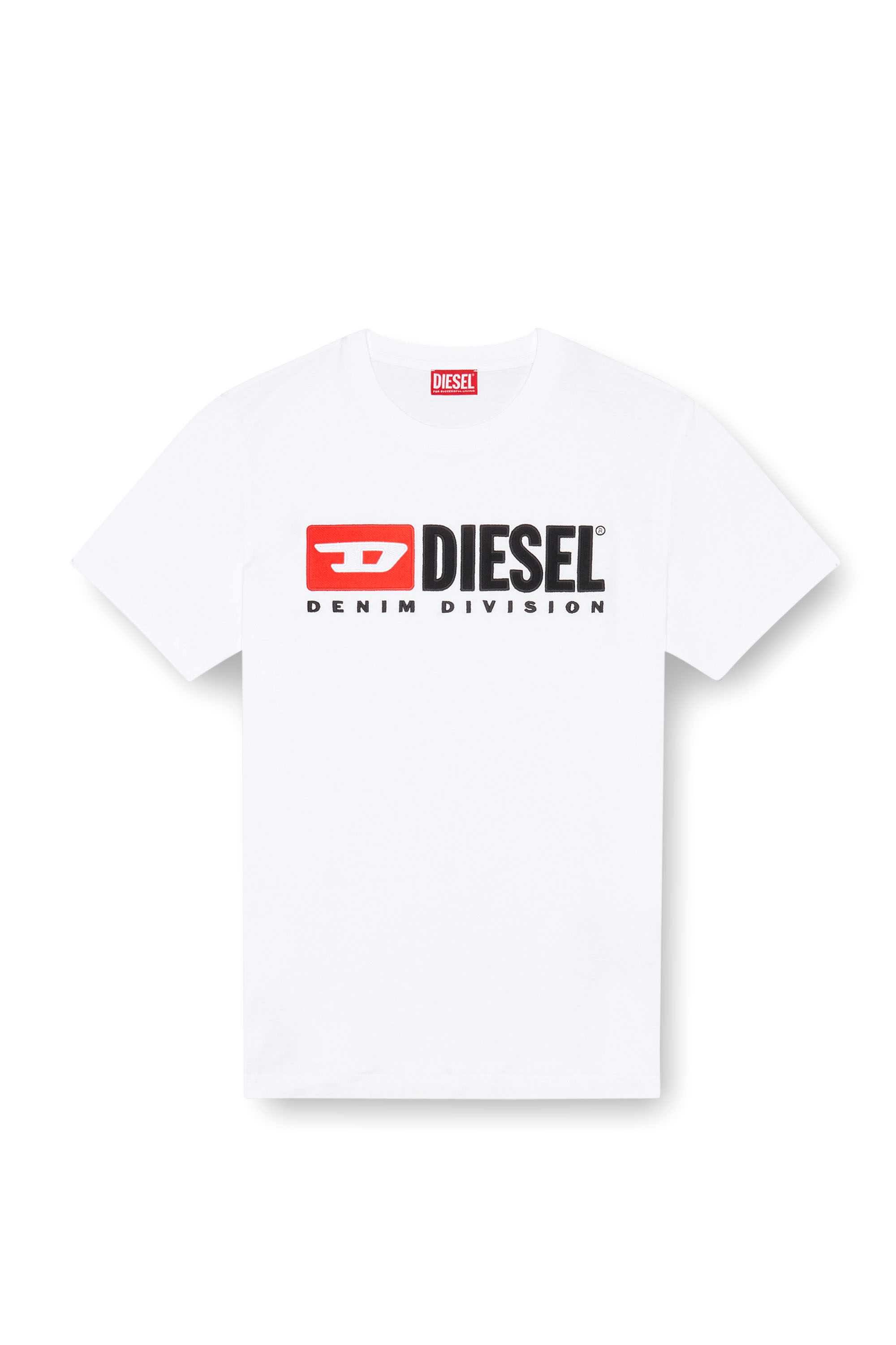 Diesel - T-BOXT-DIV, T-shirt avec empiècement Diesel Homme in Blanc - 3