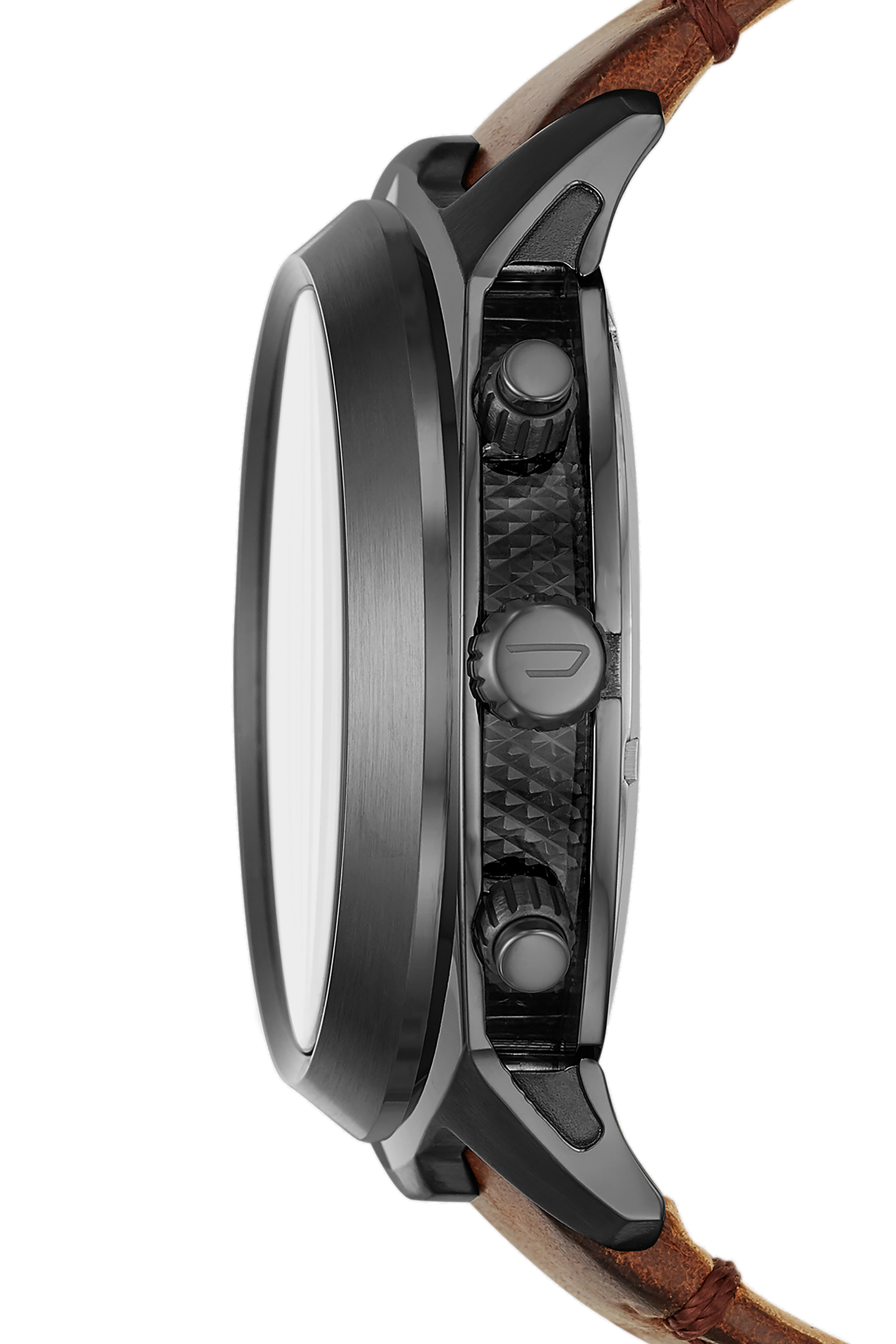 Diesel - DZ4491, Herren Tumbler Uhr mit braunem Lederarmband und Chronograph in Braun/Schwarz - 2