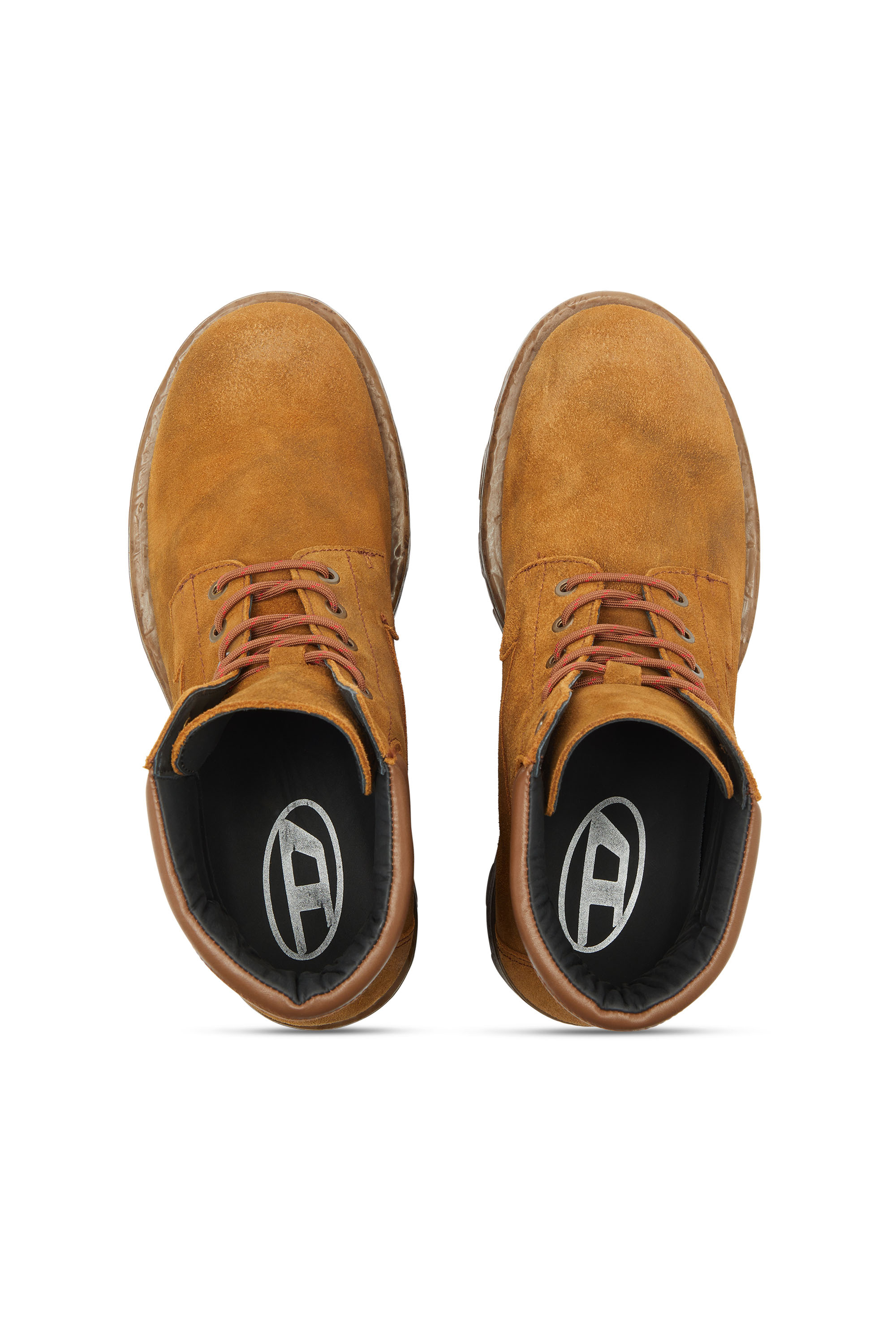 Diesel - D-HAMMER LACE UP, Herren D-Hammer - Combat-Boots aus Veloursleder und Leder in Camel - 4