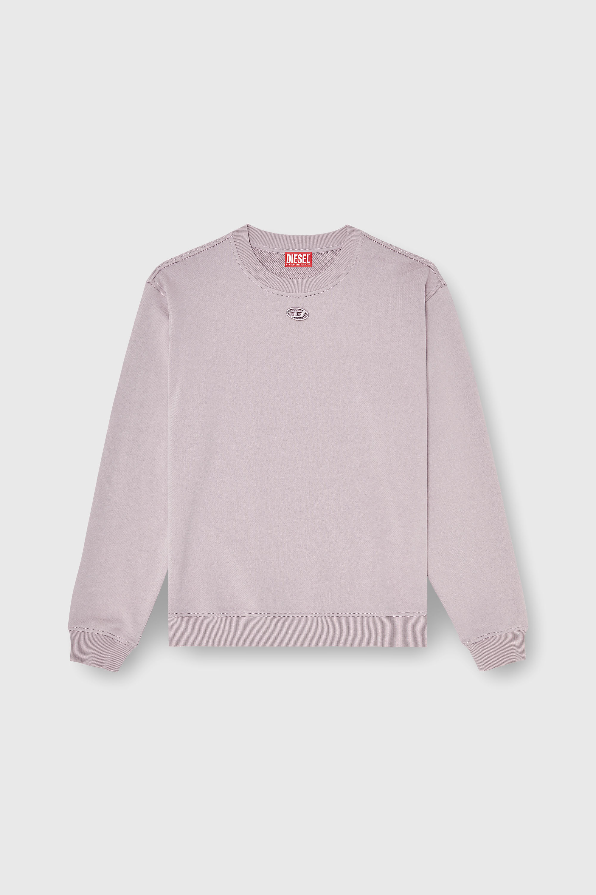 Diesel - F-NORMY-OD, Sweat-shirt en coton avec broderie Oval D Femme in Violet - 2