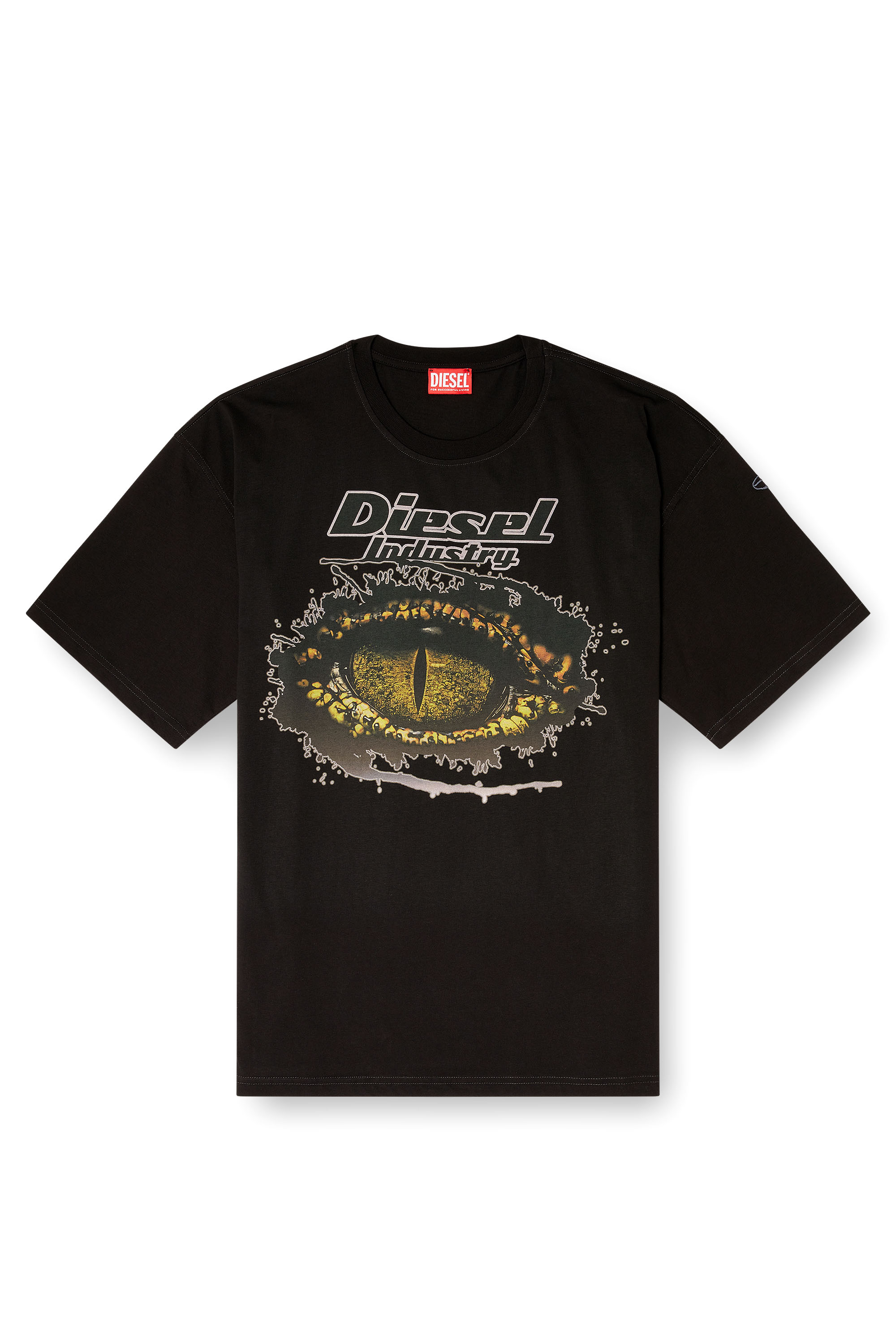 Diesel - T-BOXT-T25, T-shirt in cotone con stampa digitale Uomo in Nero - 3