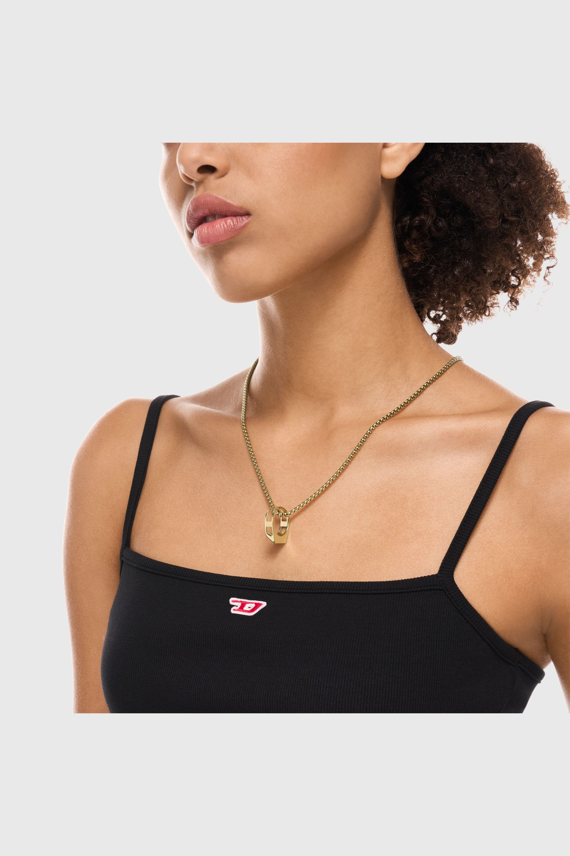 Diesel - DX1670710 JEWELLERY, Collana con pendente in acciaio inox Unisex in Oro - 3