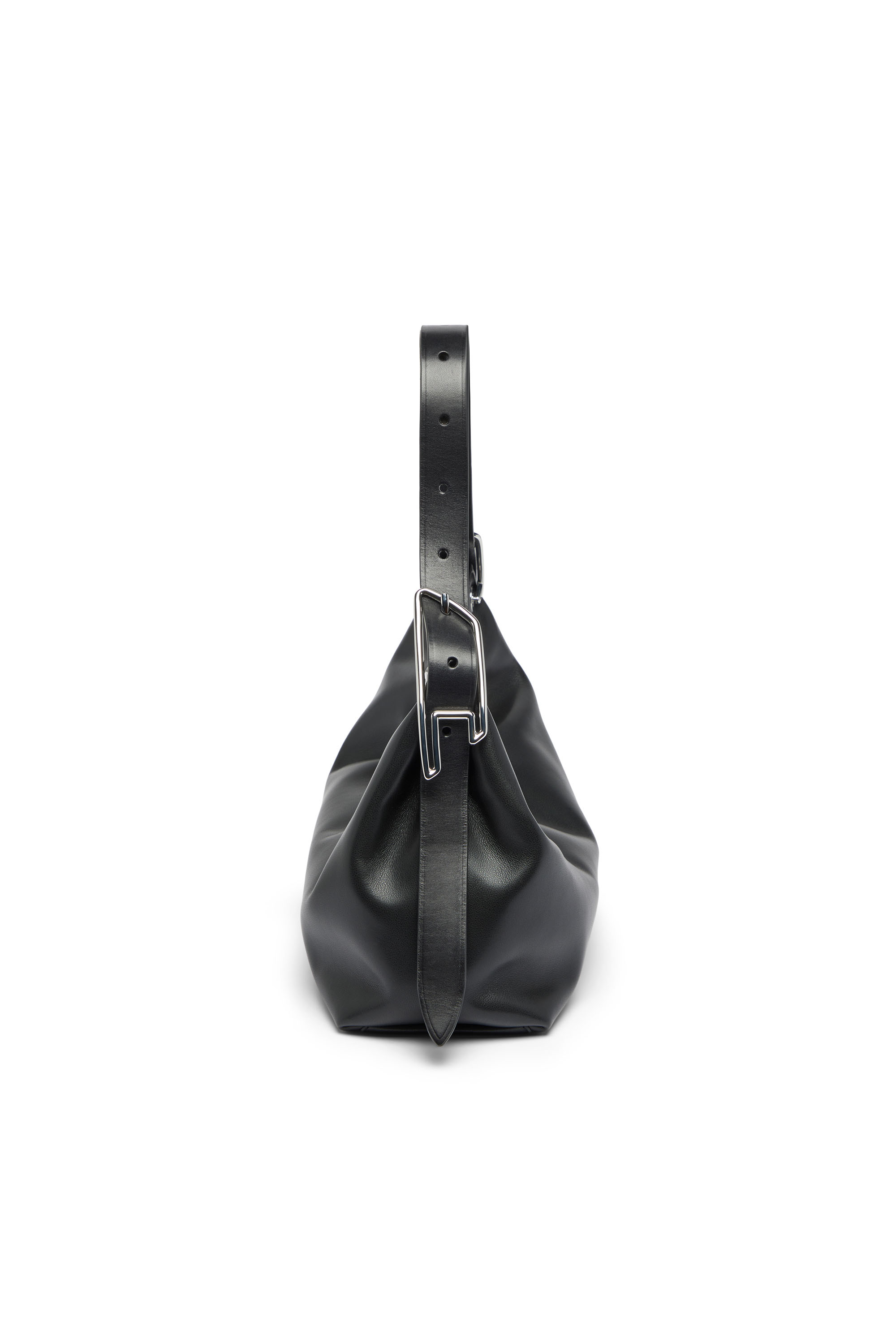 Diesel - D-LINE HOBO S, D-Line-Borsa a spalla in pelle Donna in Nero - 5