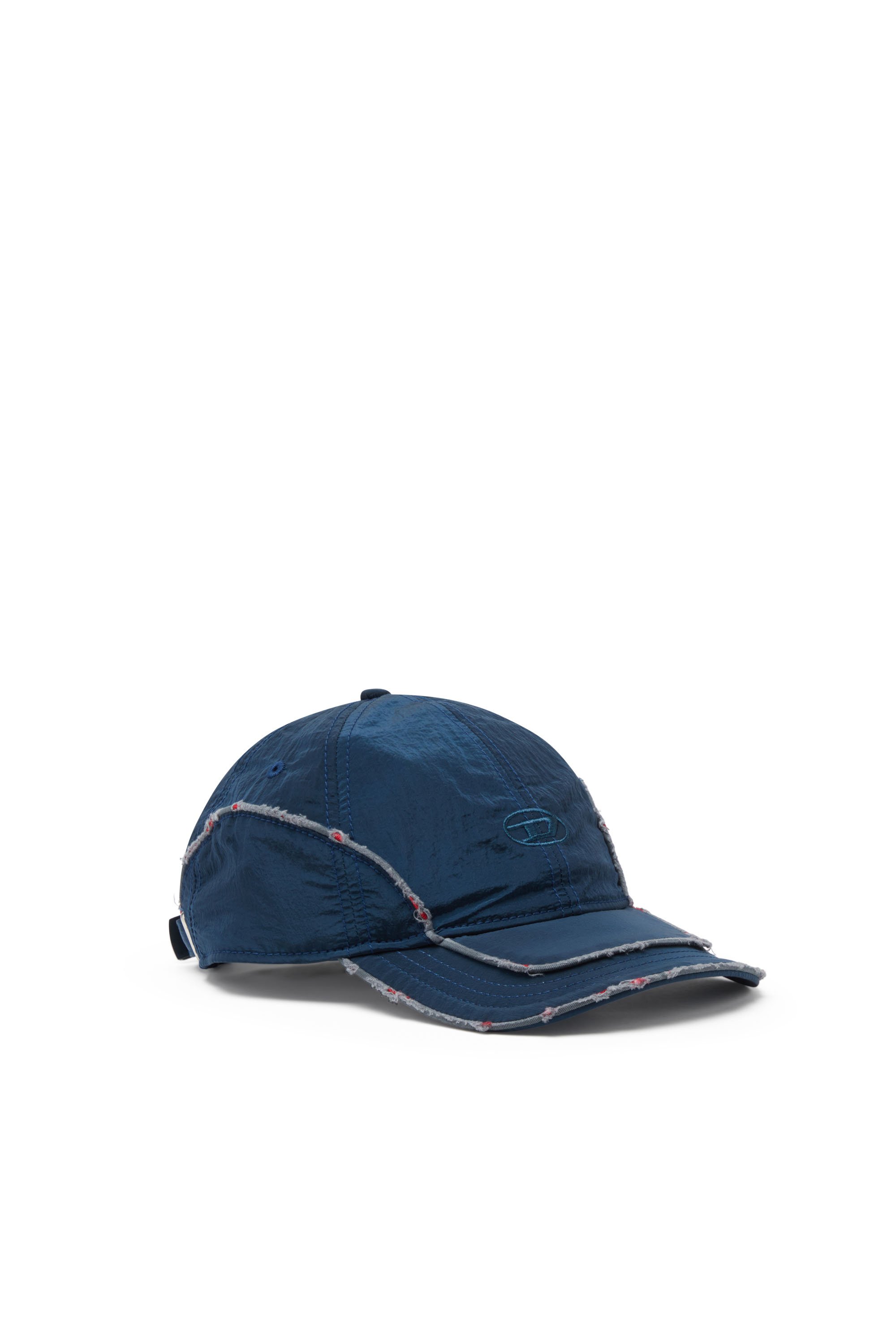 Diesel - C-ONNOR, Herren Basecap aus Knitter-Nylon mit Ton in Ton D in Blau - 1