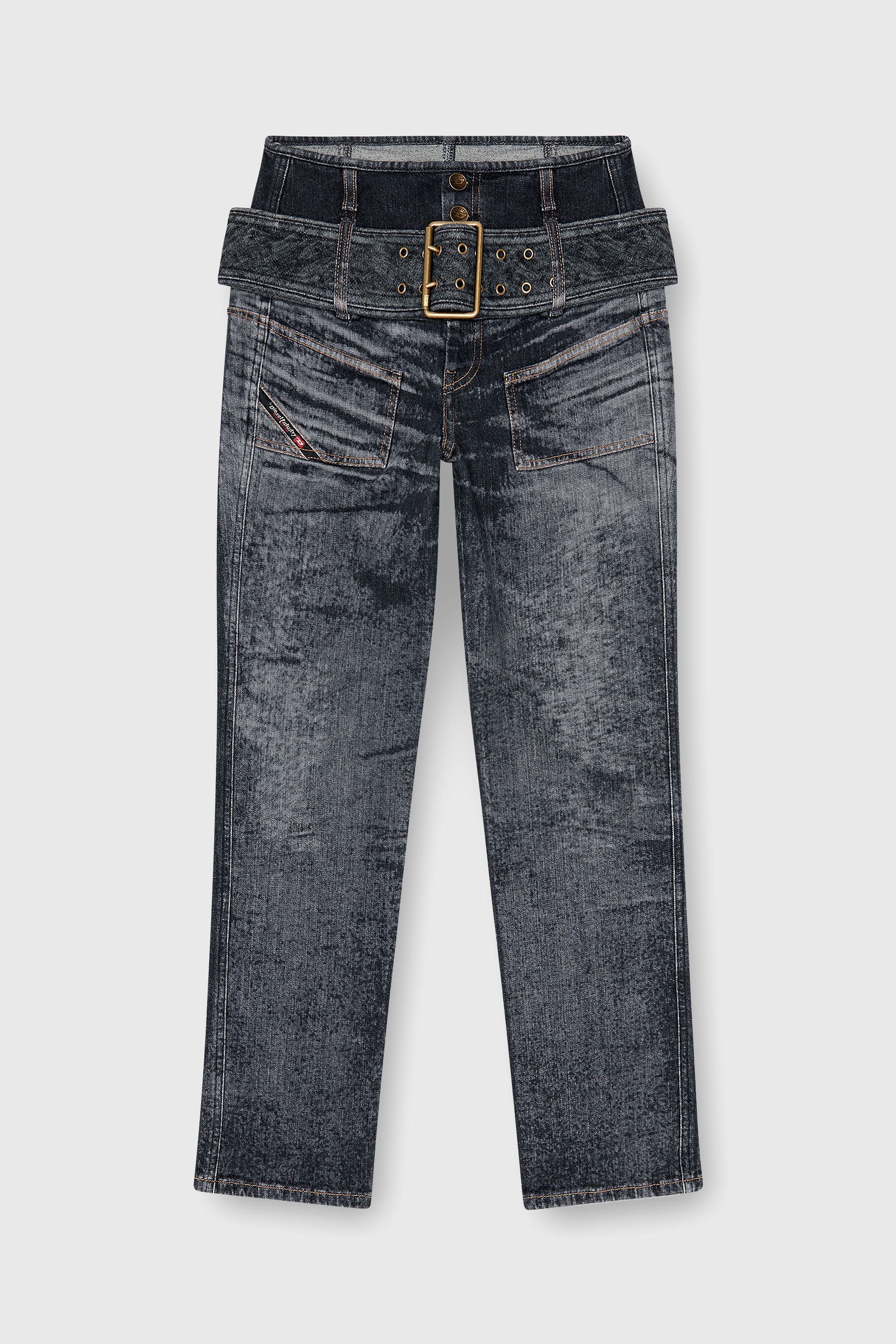 Diesel - Slim Jeans D-Gorina 09Q30 Donna, Nero/Grigio scuro - Image 2