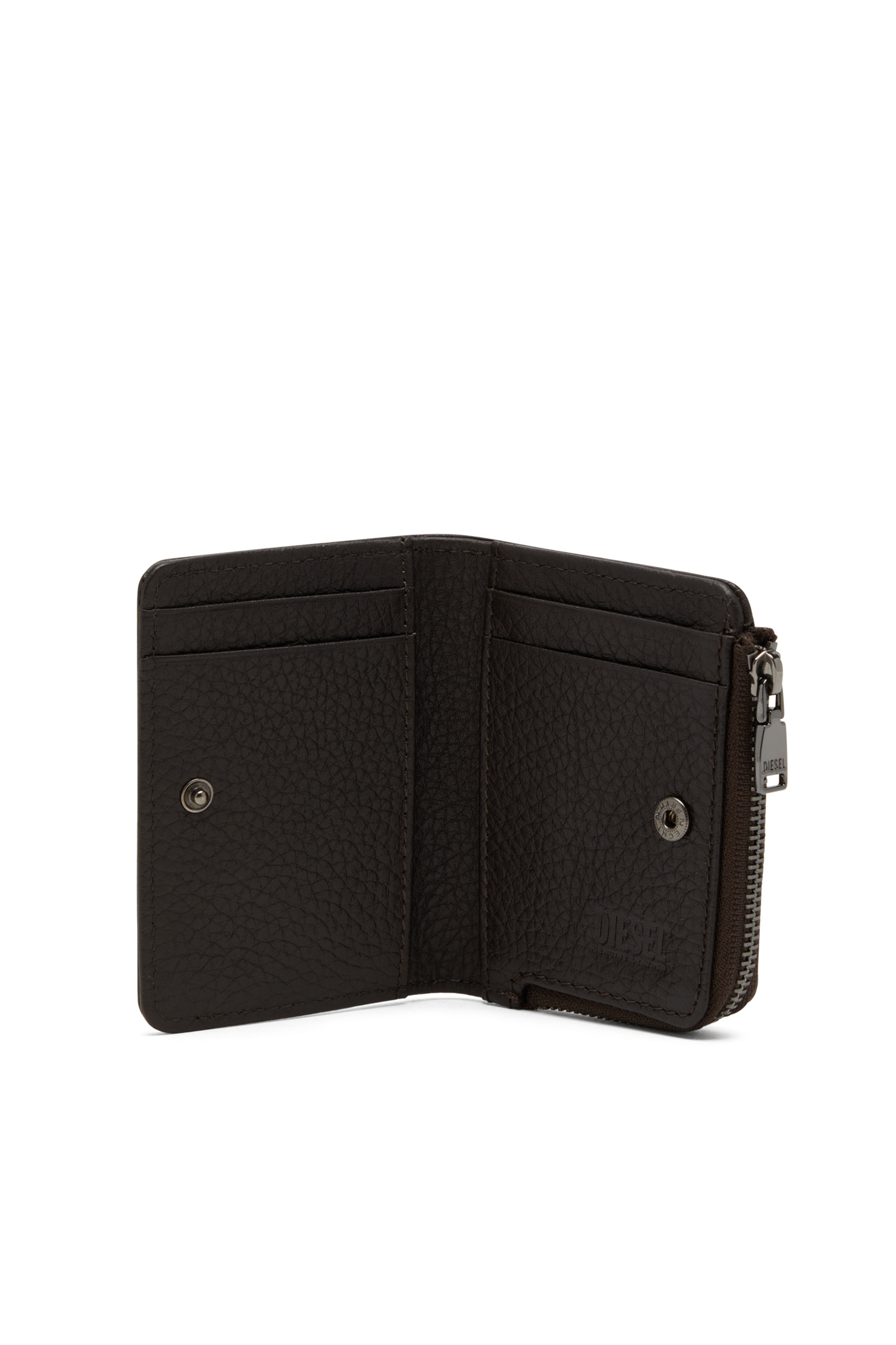 Diesel - HISSU EVO CARD HOLDER L, Herren Kartenetui aus Leder in Braun - 3