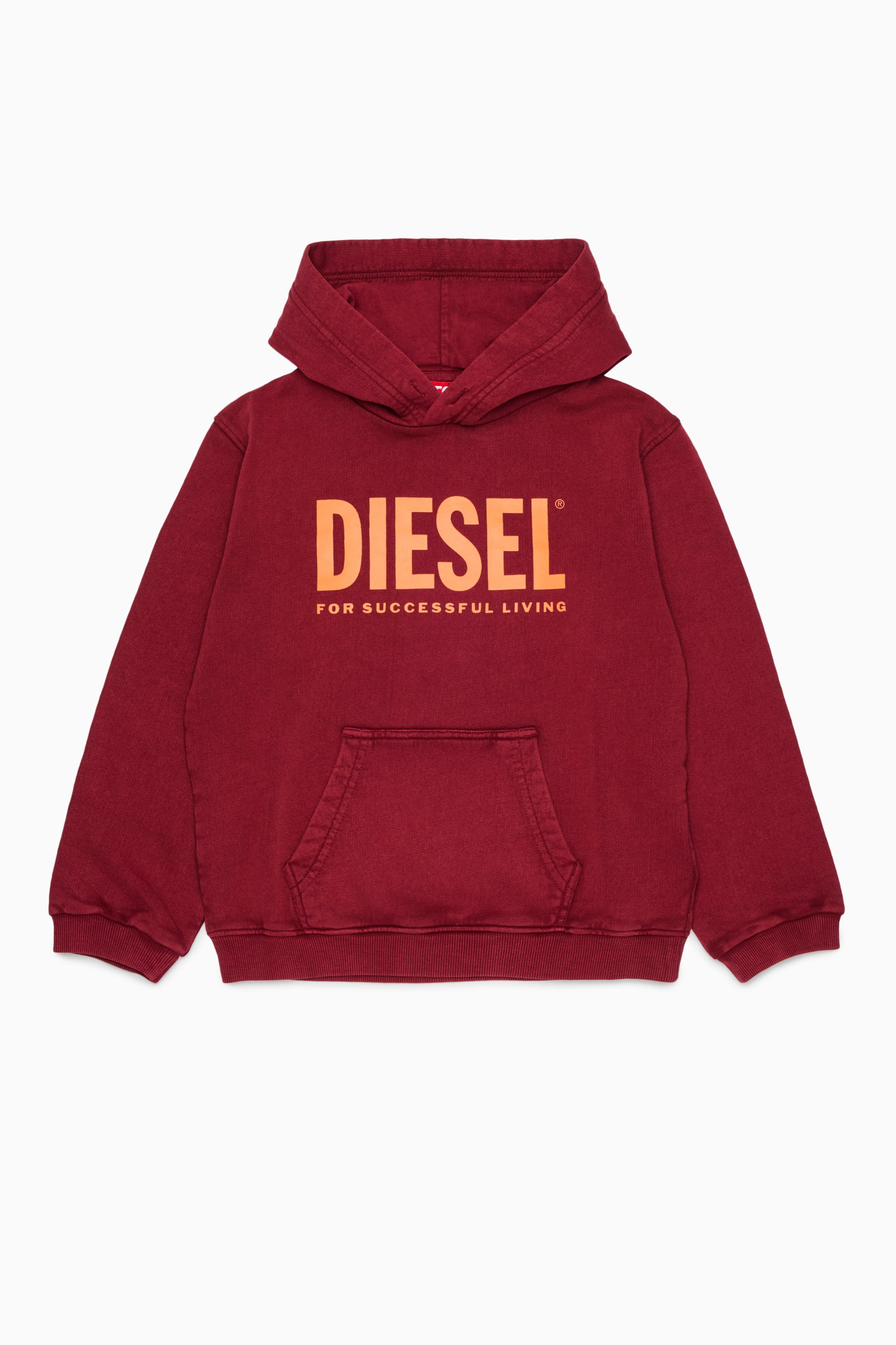 Diesel - STISEL OVER, Herren Hoodie mit Maxi-Logo-Print in Rot - 1