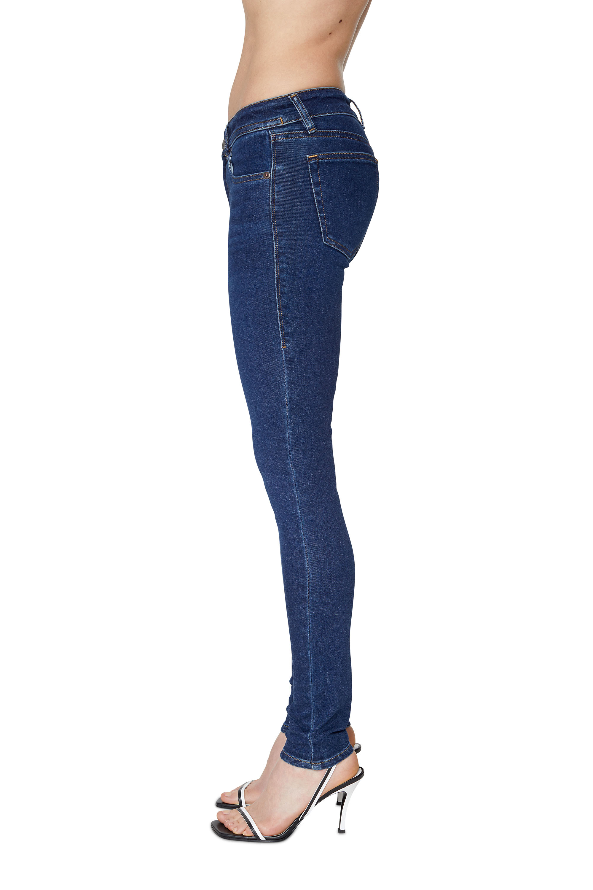 Diesel - Super skinny Jeans 2018 Slandy-Low 09C19, Blu Scuro - Image 4