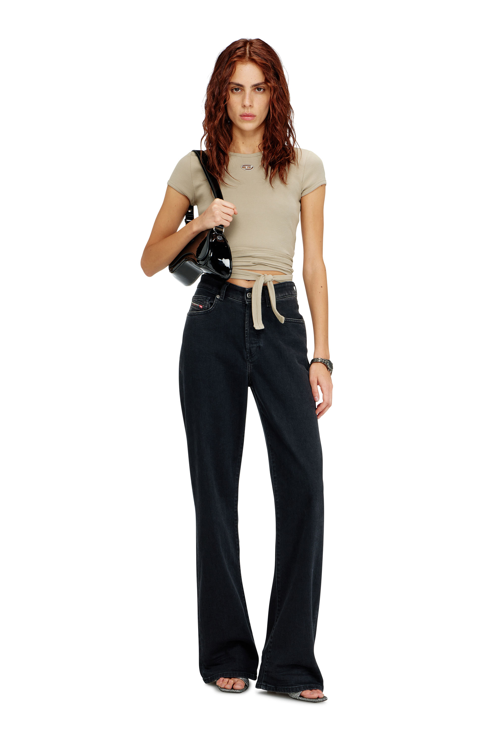 Diesel - T-BUNNY-TAIL-S1, Haut c&ocirc;tel&eacute; avec lacets enveloppants Femme in ToBeDefined - 2