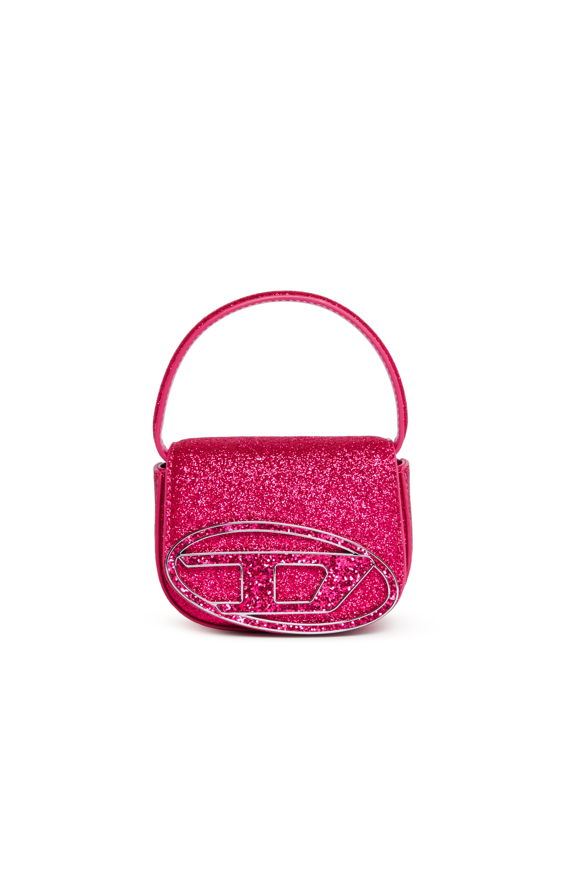 Diesel - 1DR XS, Donna Iconica mini bag in tessuto glitter in Rosa - Image 1