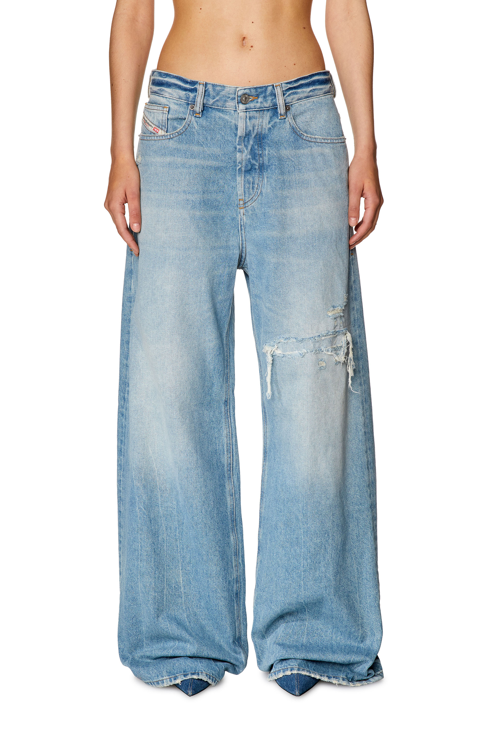 Diesel - Relaxed Jeans 1996 D-Sire 09E25 Donna, Blu Chiaro - Image 3