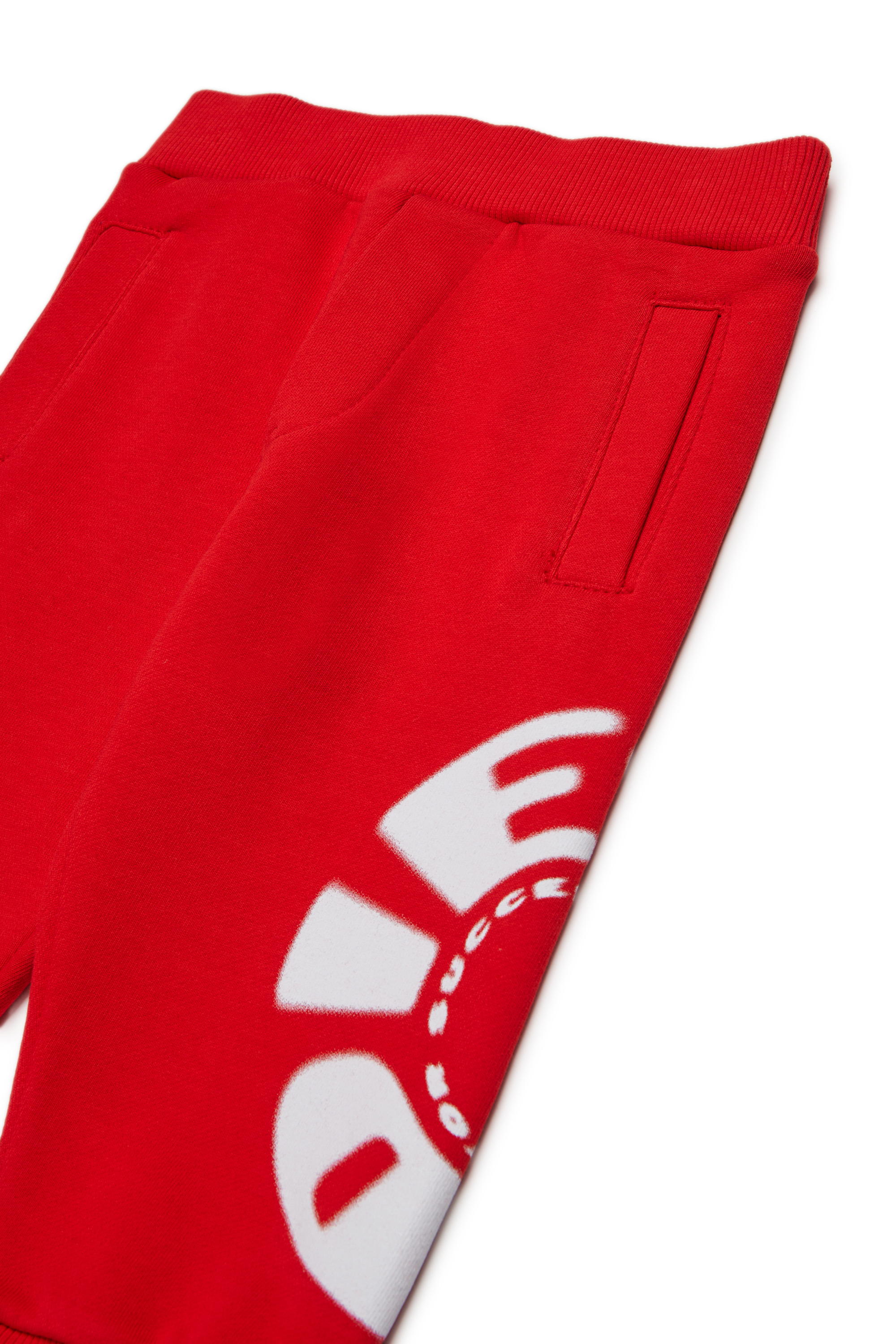 Diesel - PRAVONB, Pantalons en coton avec logo imprimé Homme in Rouge - 3