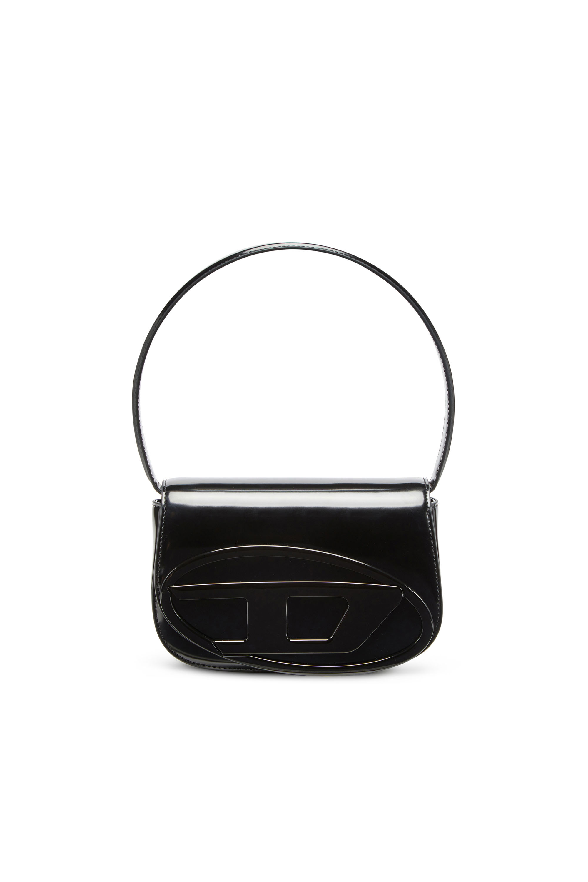 Diesel - 1DR, Woman's 1DR-Iconic shoulder bag in mirrored leather in Black - 1