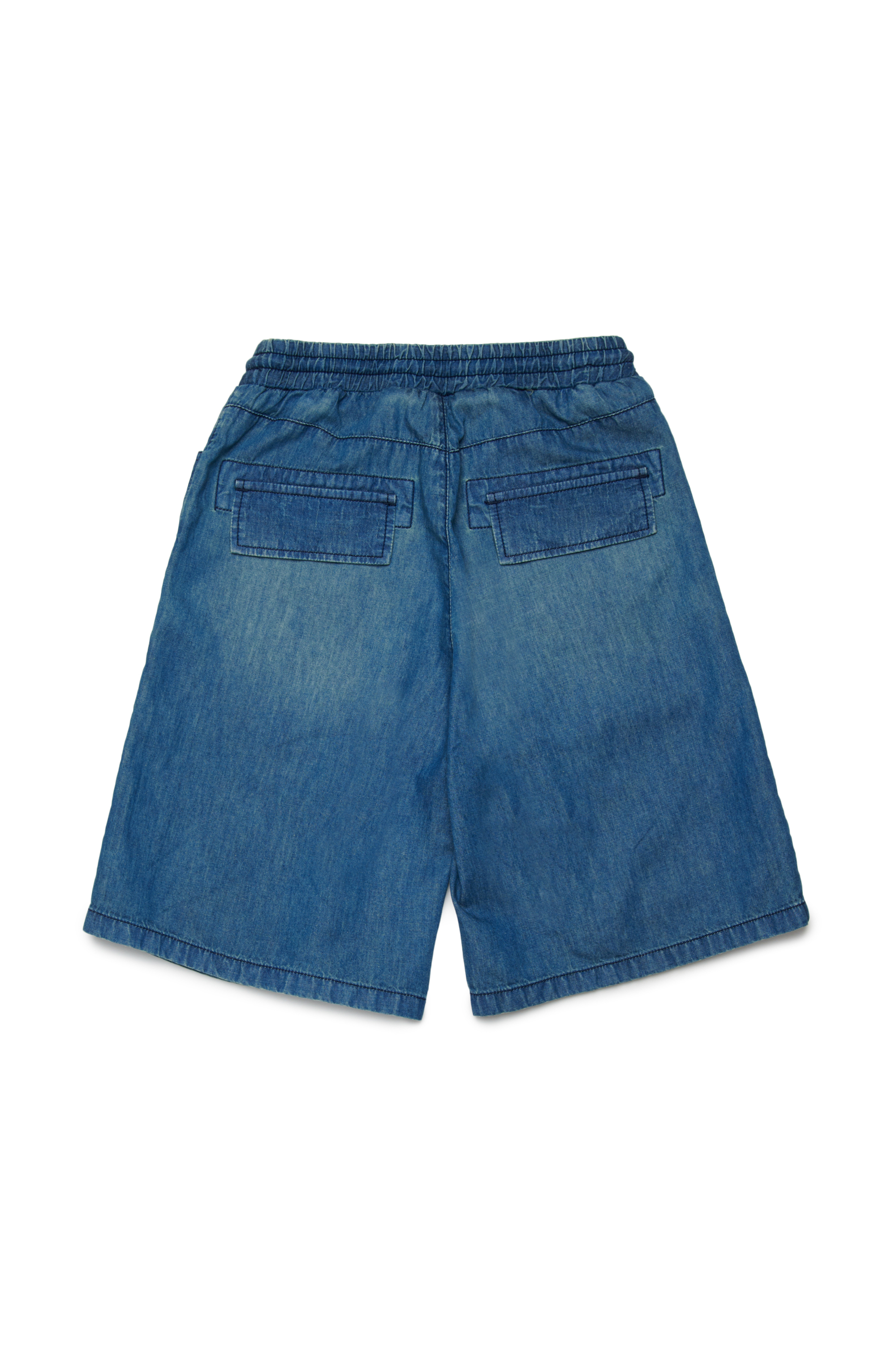 Diesel - PELTY, Short cargo en denim avec taille &eacute;lastique Femme in Bleu - 2