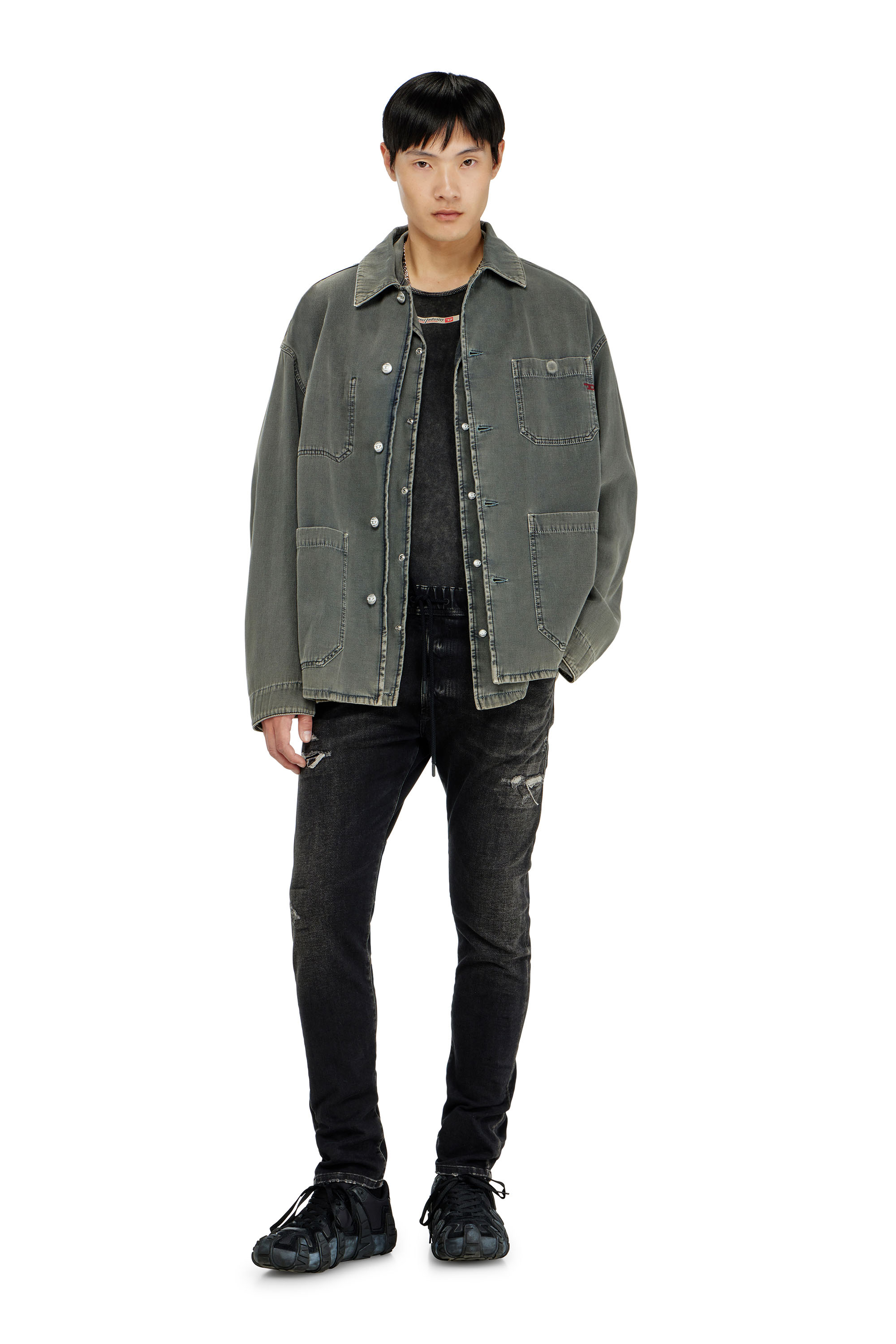 Diesel - Regular 2030 D-Krooley Joggjeans&reg; 09Q22 Homme, Noir/Gris fonc&eacute; - Image 1
