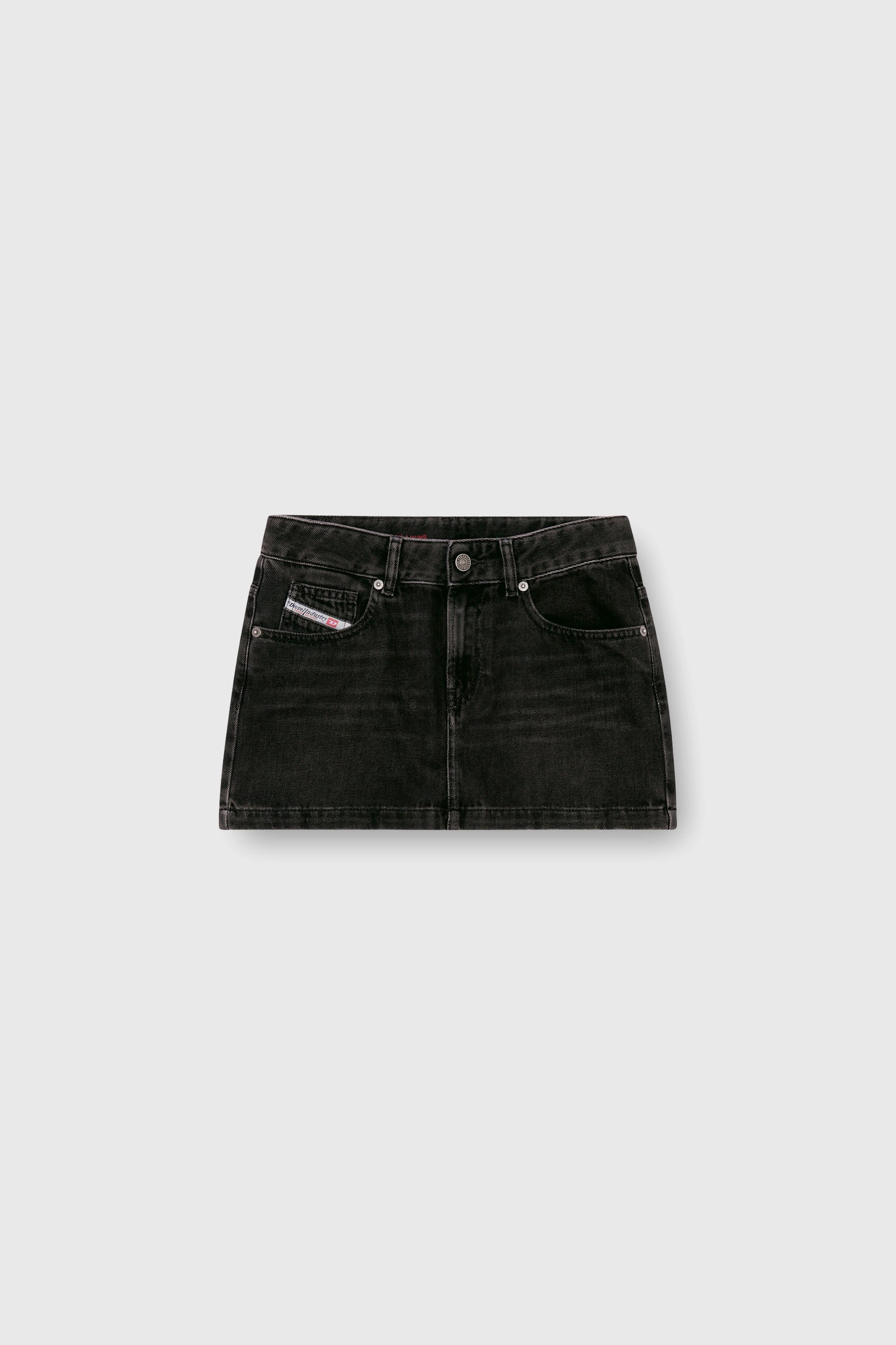 Diesel - DE-RON, Damen Minirock aus Denim in cleaner Waschung in Schwarz - 2