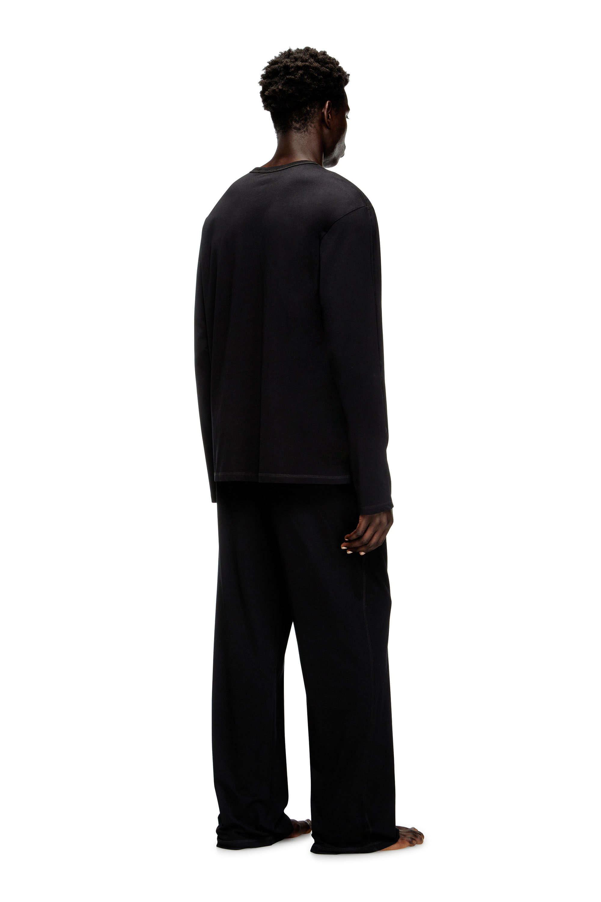 Diesel - SET-ADRIAN-UTLT, Herren Pyjamas aus Baumwolljersey in Schwarz - 3