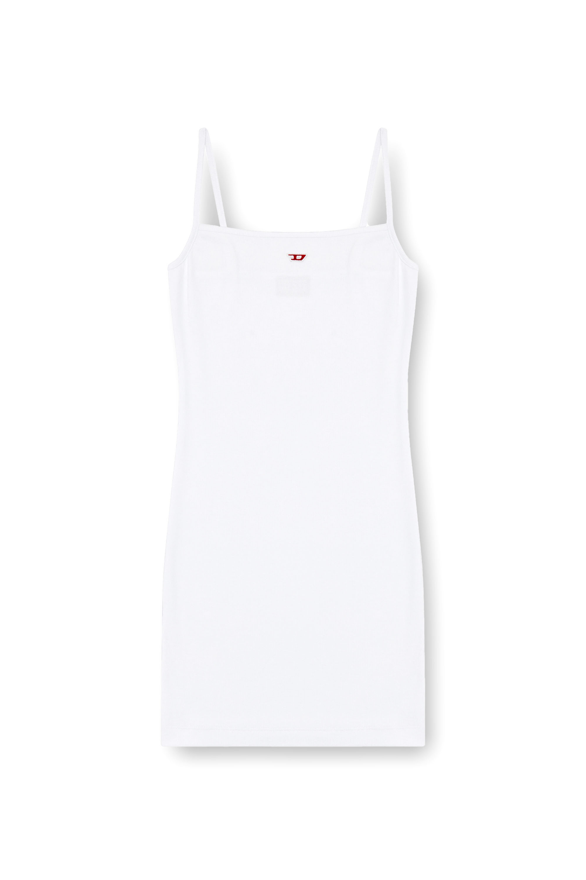 Diesel - D-HOPY-D, Robe nuisette courte avec logo D Femme in Blanc - 3